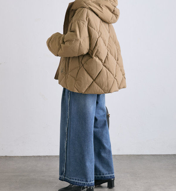  「リサイクルダウンジップアップフードジャケット」|テーラードジャケット|