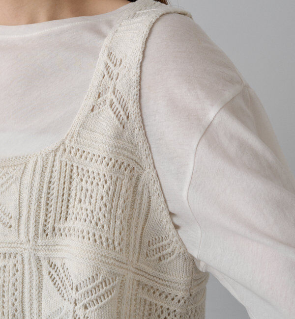  「すかし編みニットビスチェ」|ニット・セーター|
