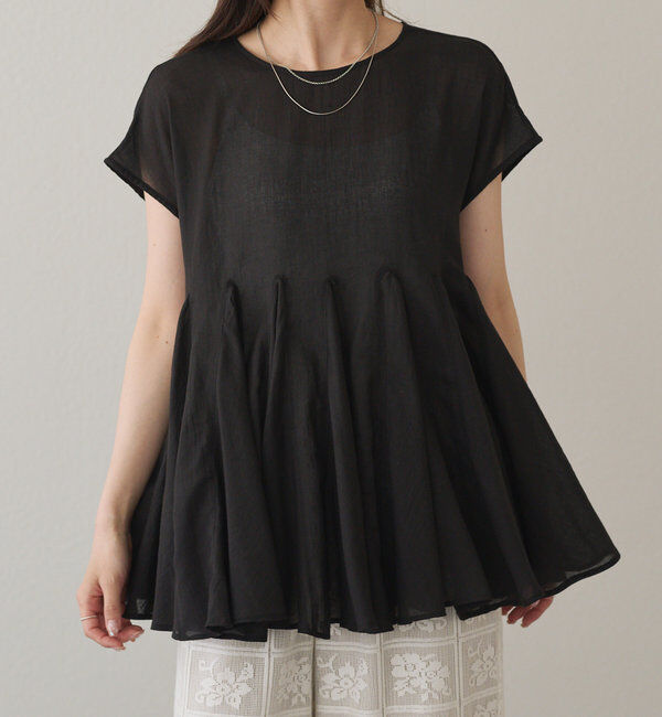  「マチ付きペプラム2WAYブラウス」|プルオーバー|