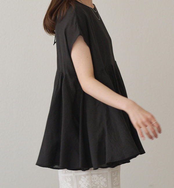  「マチ付きペプラム2WAYブラウス」|プルオーバー|