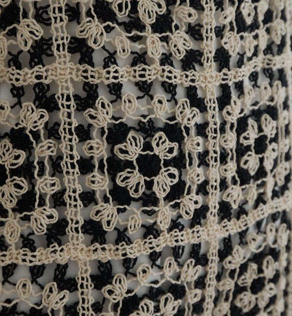  「【25AW】配色カギ針編み風ワンピース」|ワンピース|