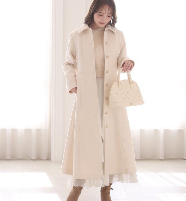  「【サイズ展開あり】襟/袖ファーマルチリボンロングコート」|その他|