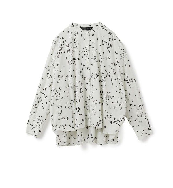 mizuiro ind「mizuiro ind プリントバックギャザーシャツ」|シャツ・ブラウス|