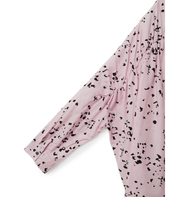 mizuiro ind「mizuiro ind プリントバックギャザーシャツ」|シャツ・ブラウス|