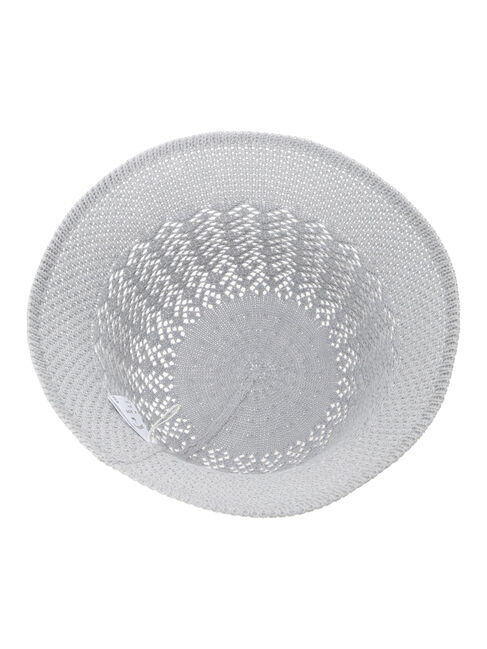 Samansa Mos2 blue「透かし柄ニットバケットハット」|その他|