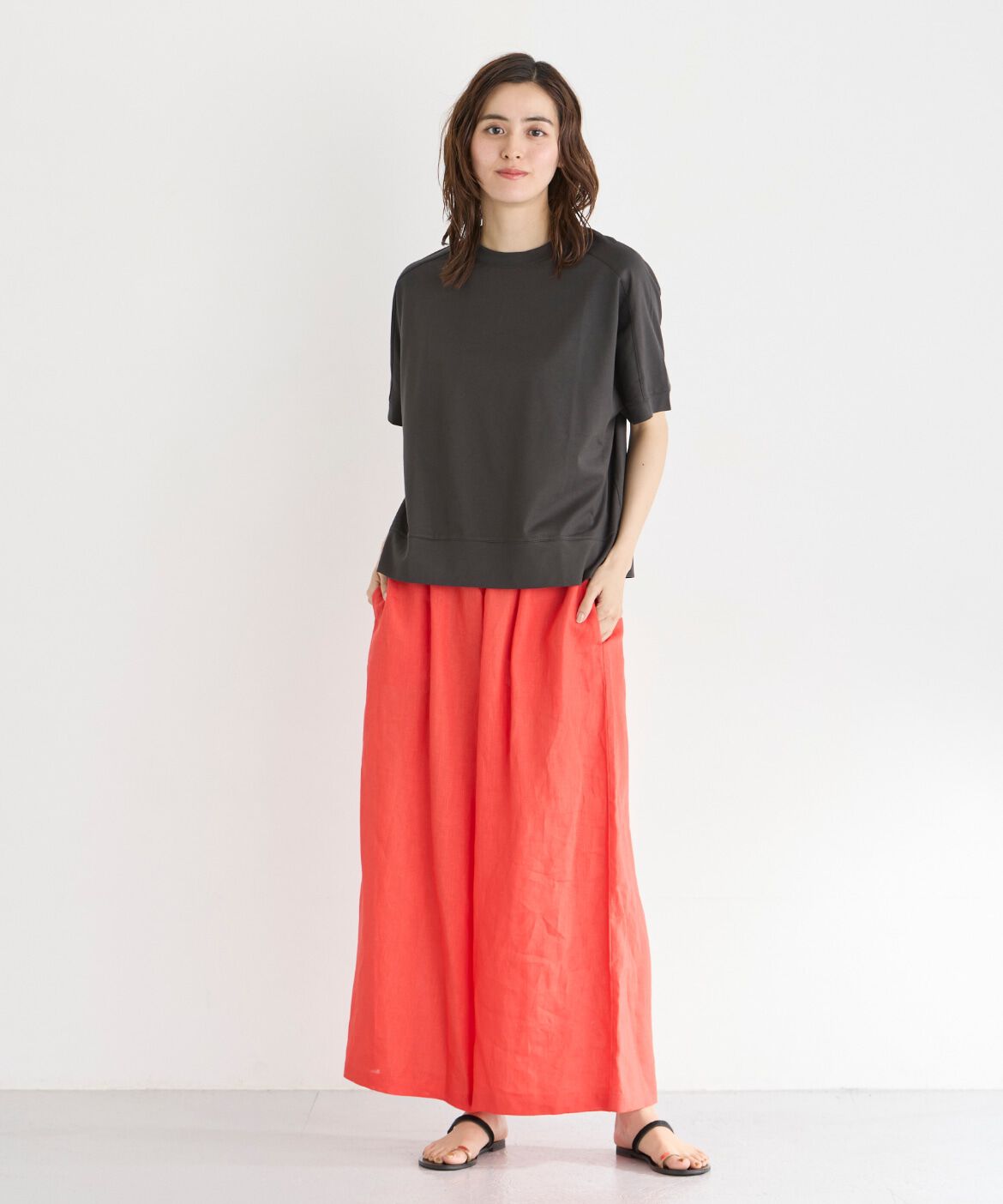 7-IDconcept.「《大きいサイズ》ヨーク切替カットソー」|Tシャツ・カットソー|