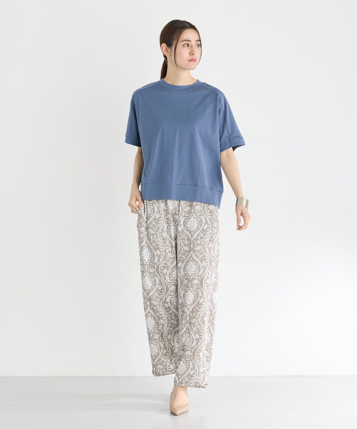 7-IDconcept.「《大きいサイズ》ヨーク切替カットソー」|Tシャツ・カットソー|