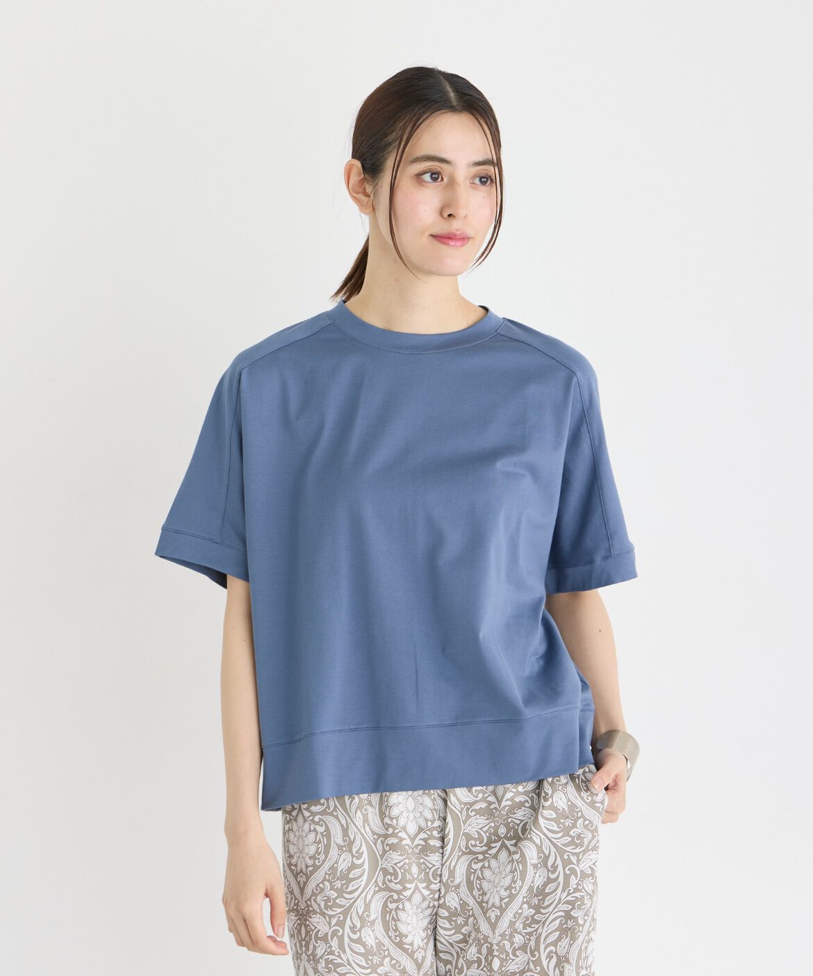 7-IDconcept.「《大きいサイズ》ヨーク切替カットソー」|Tシャツ・カットソー|