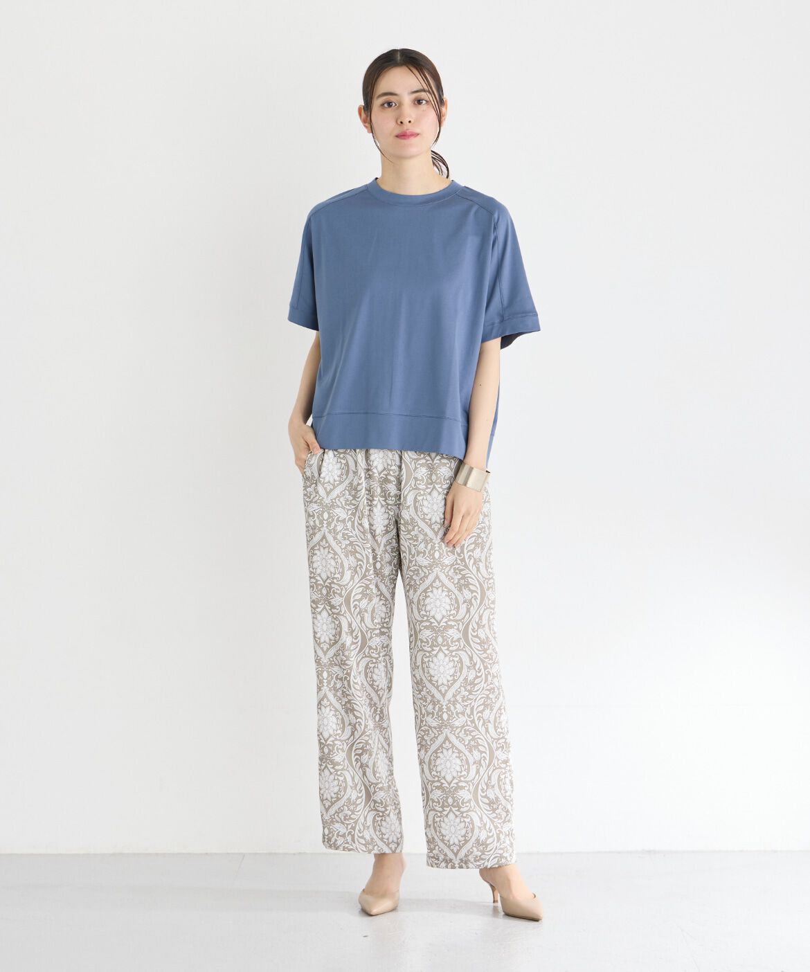 7-IDconcept.「《大きいサイズ》ヨーク切替カットソー」|Tシャツ・カットソー|