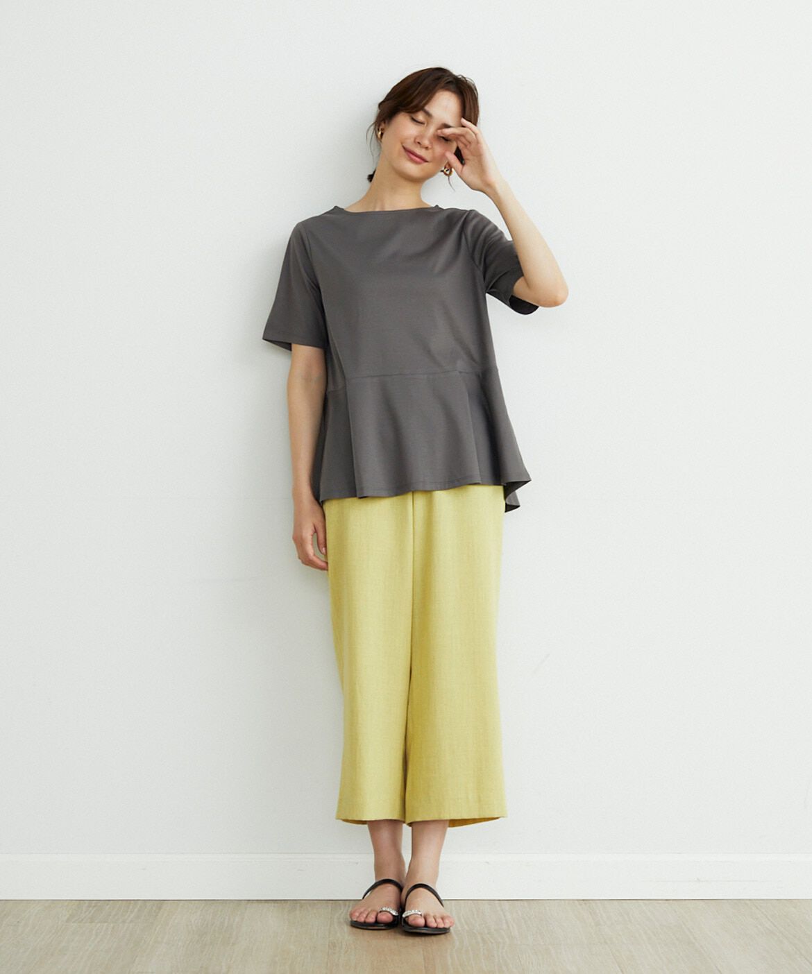 7-IDconcept.「ペプラムカットソー《SUPER COOL TOUCH COTTON》」|Tシャツ・カットソー|