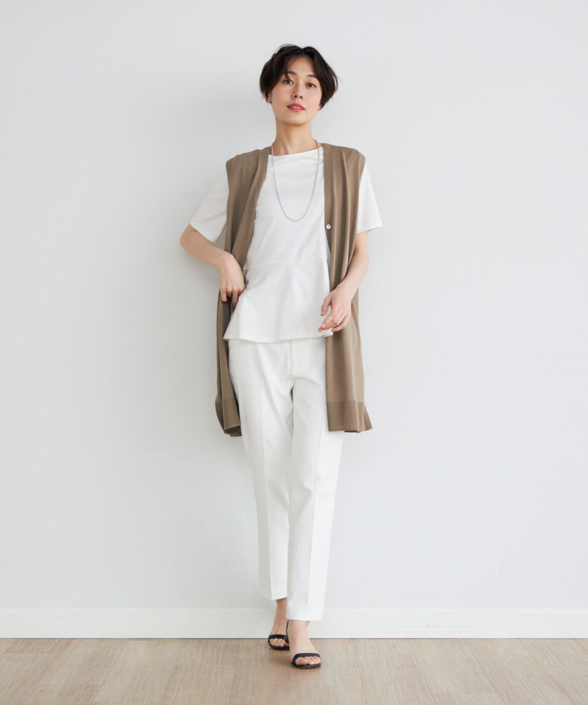 7-IDconcept.「ペプラムカットソー《SUPER COOL TOUCH COTTON》」|Tシャツ・カットソー|