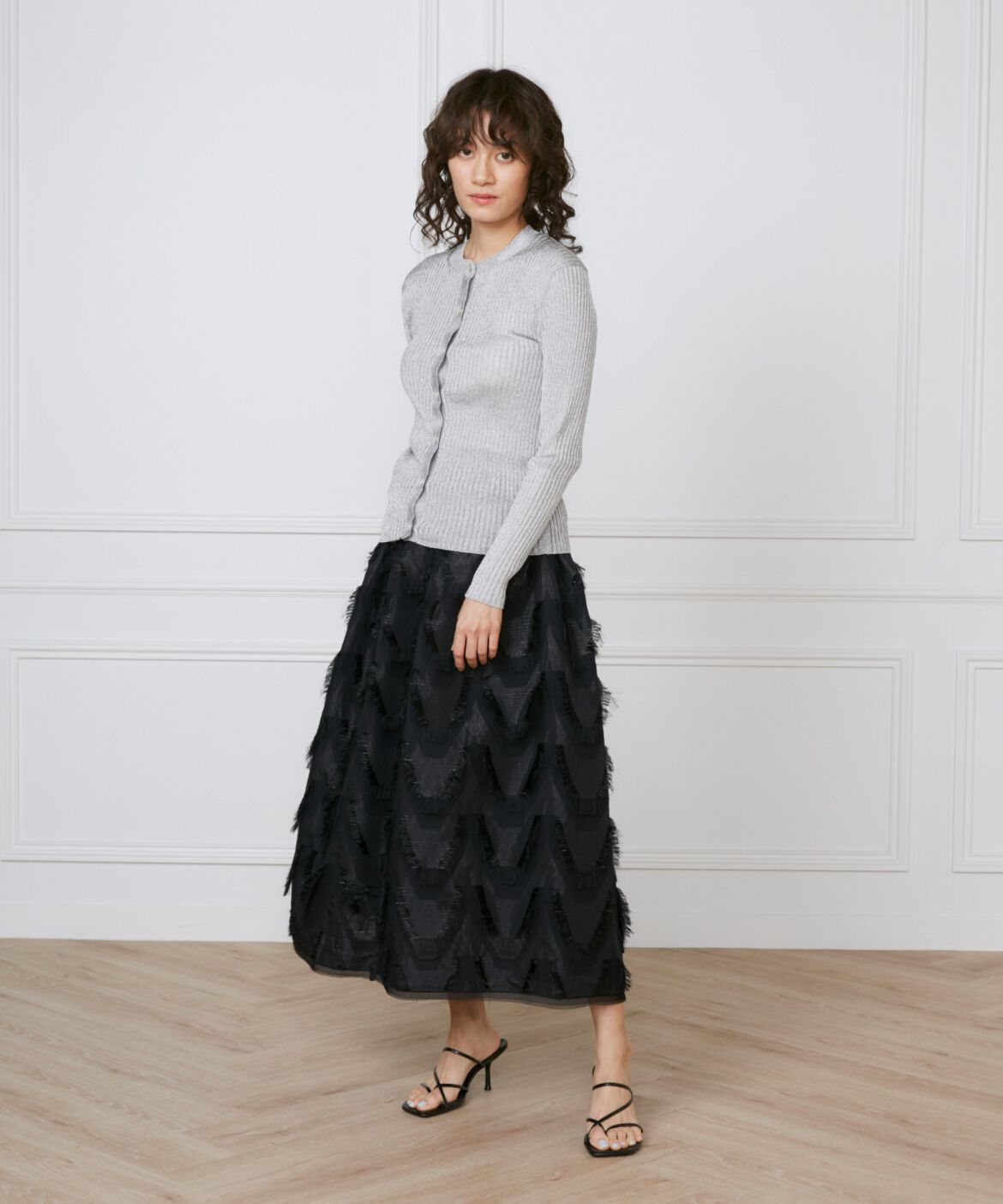 INED「ハンドカットジャガードギャザースカート《la veille by SUPERIOR CLOSET》」|スカート|