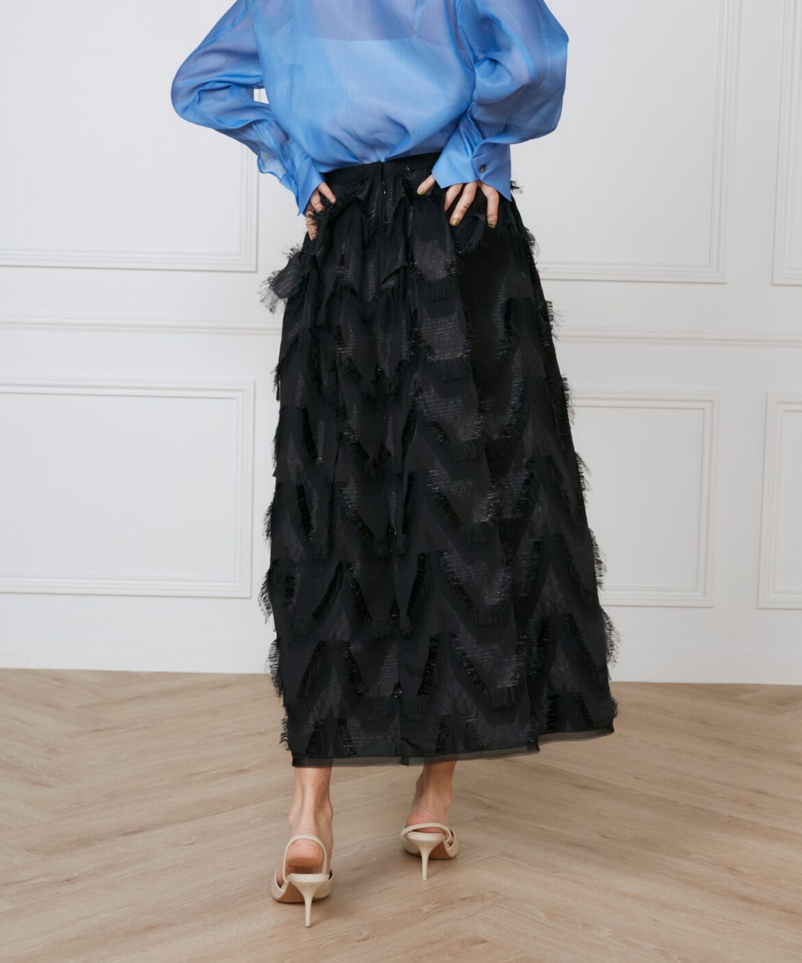 INED「ハンドカットジャガードギャザースカート《la veille by SUPERIOR CLOSET》」|スカート|