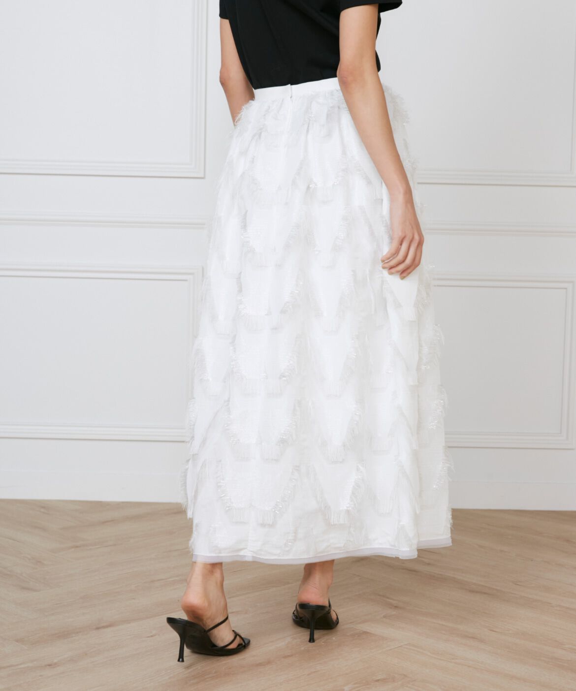 INED「ハンドカットジャガードギャザースカート《la veille by SUPERIOR CLOSET》」|スカート|