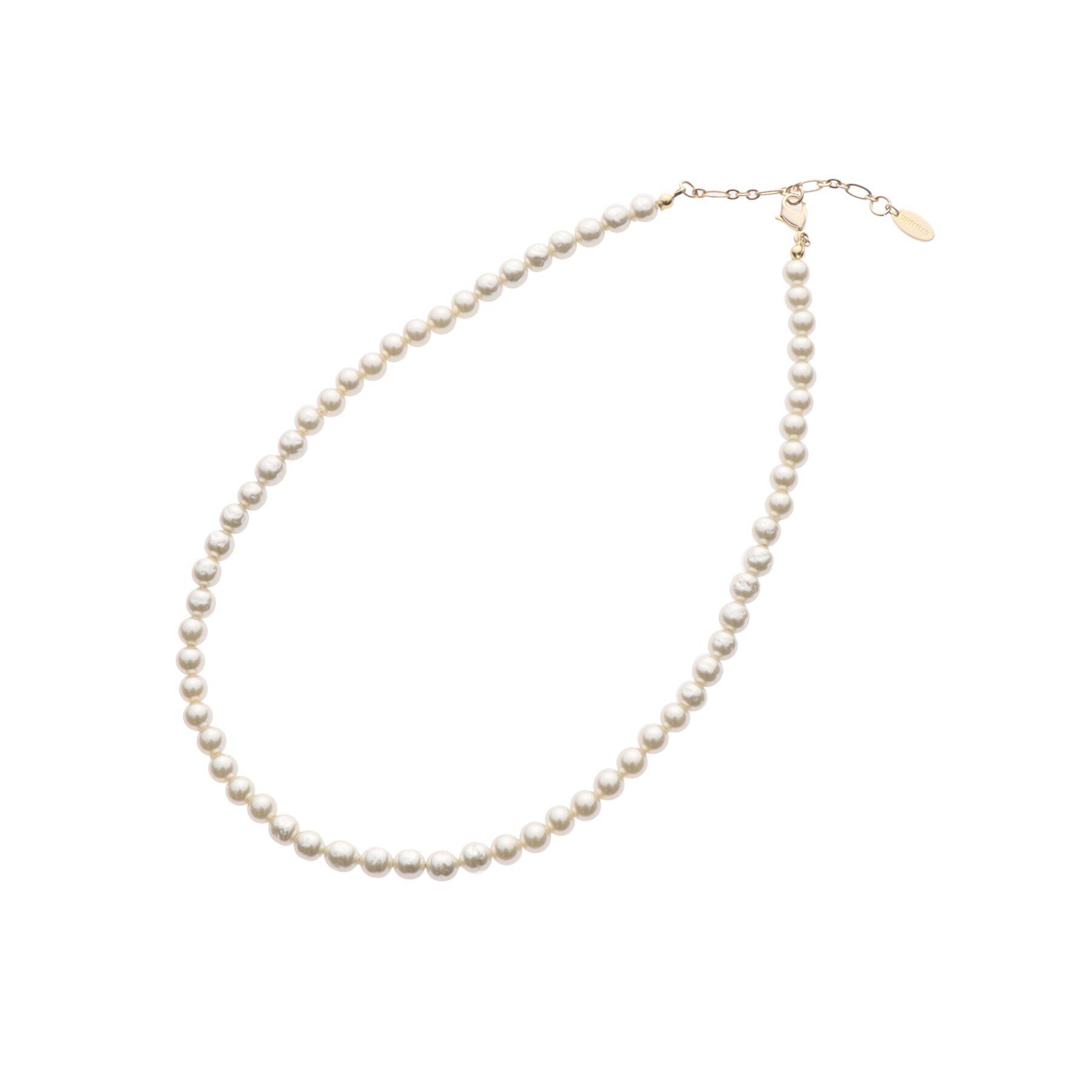 UNTITLED「バロックガラスパールショートネックレス」|ネックレス|