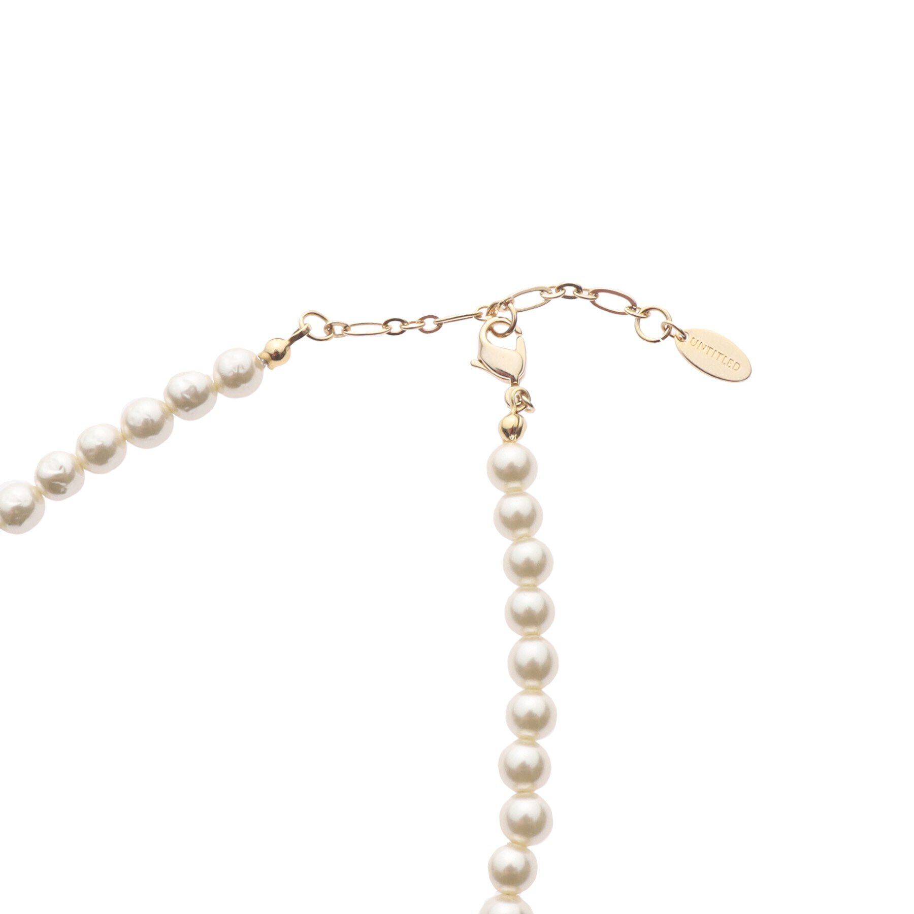 UNTITLED「バロックガラスパールショートネックレス」|ネックレス|