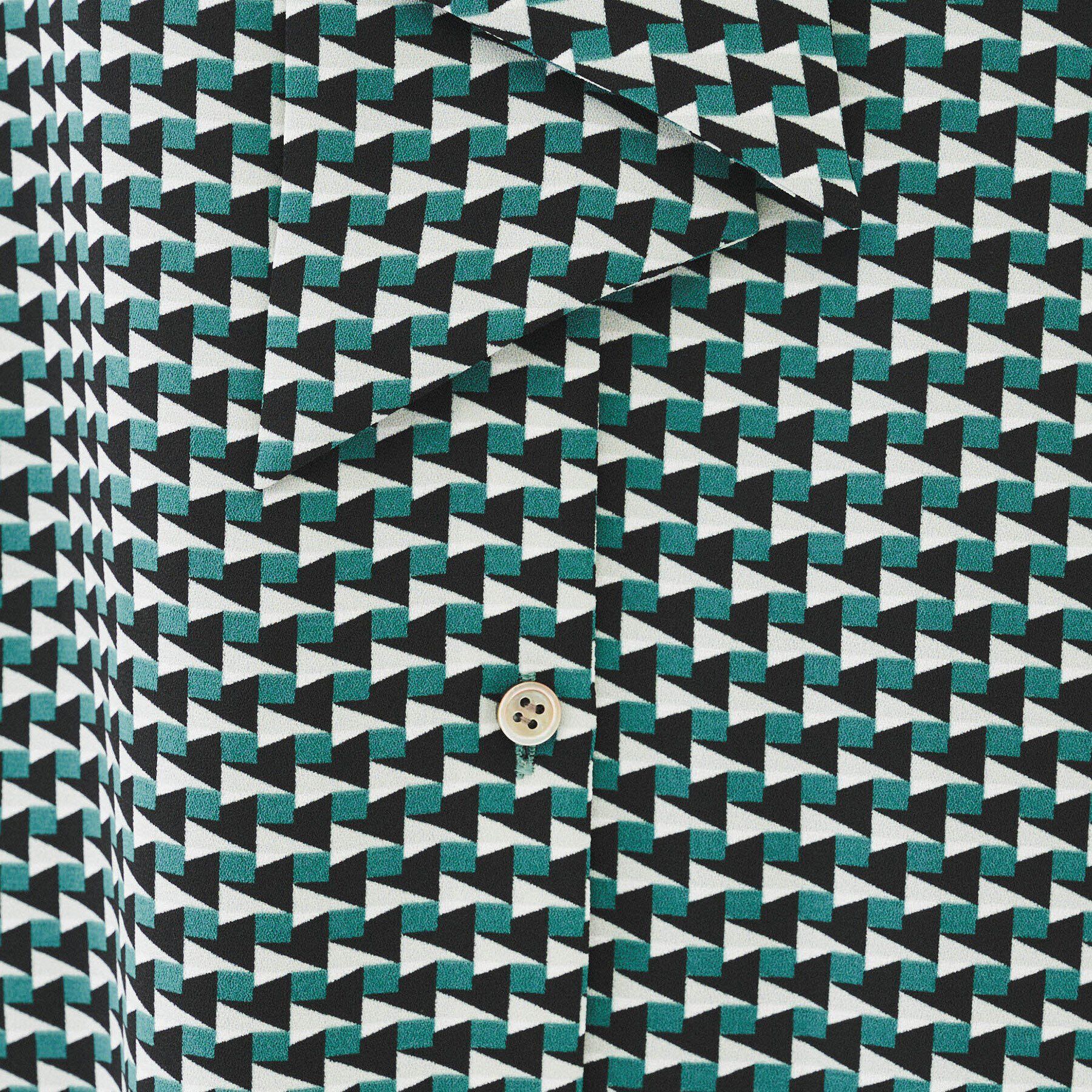 UNTITLED「【通勤スーツ/入卒/セレモニー】幾何学柄ボウタイブラウス」|シャツ・ブラウス|