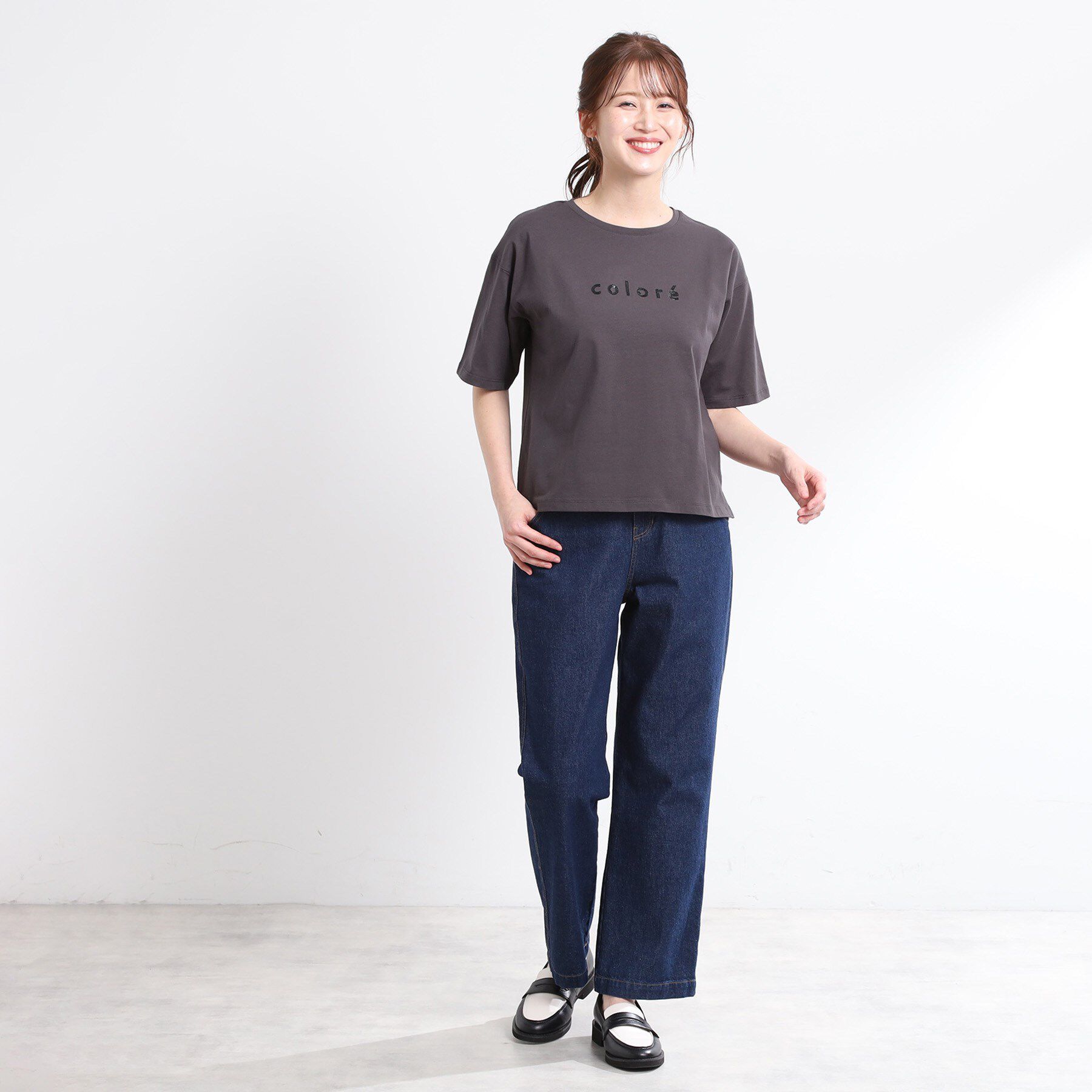 Reflect「【夏SALE／E‐QUALITY／手洗い可】ストライプロゴTシャツ」|Tシャツ・カットソー|