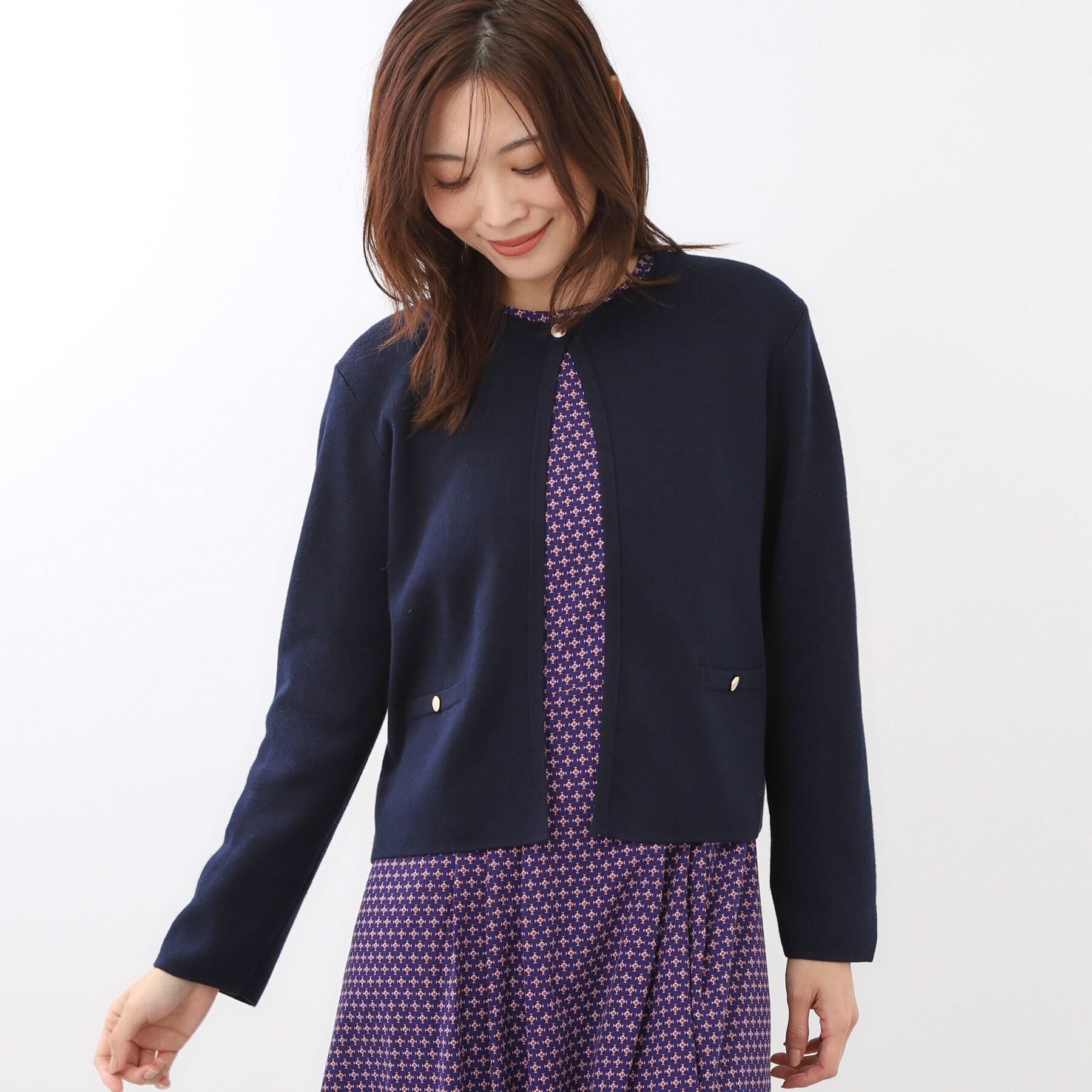 Reflect「【選べる5色／アンサンブル可】クルーネックカーディガン」|カーディガン|