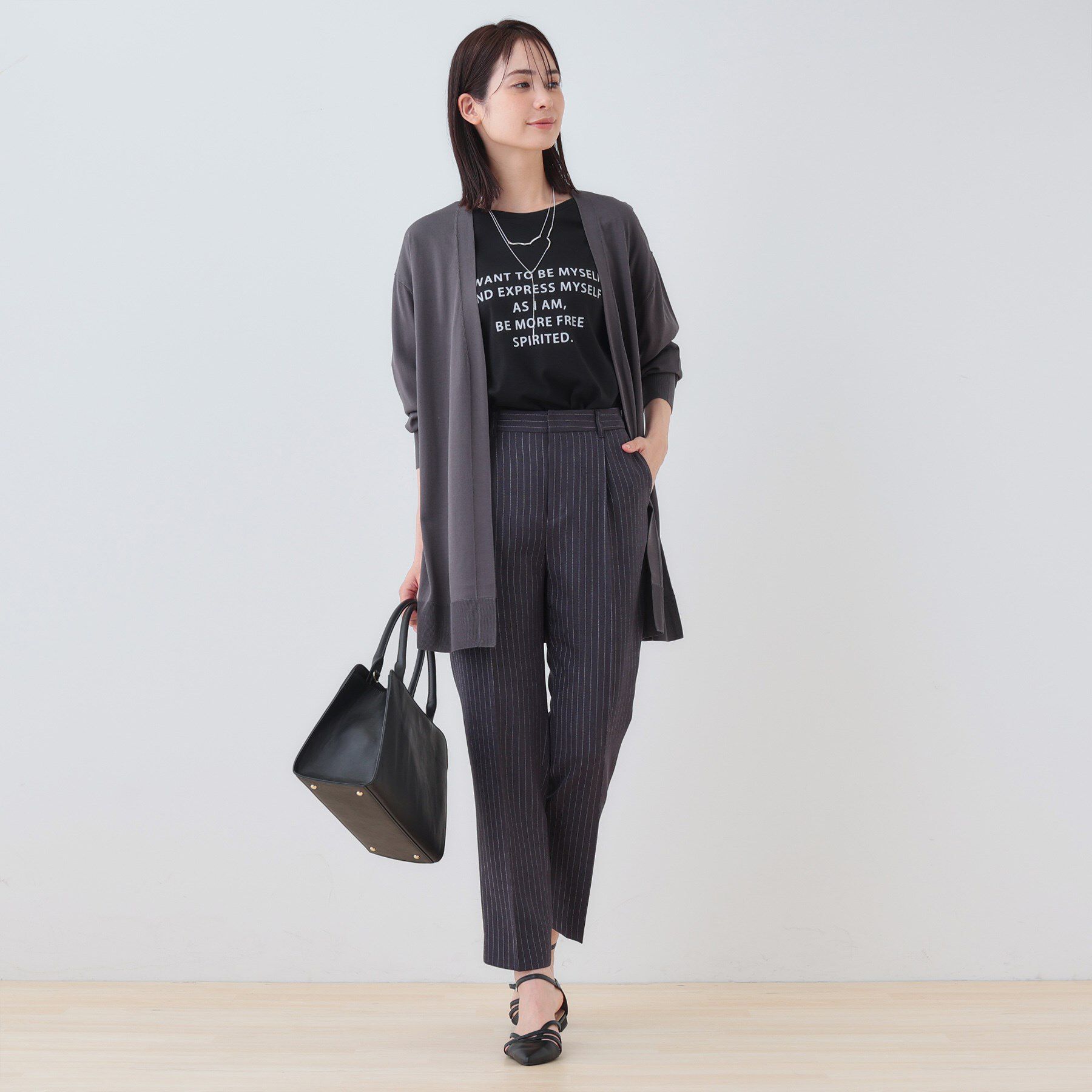 INDIVI「【洗える】大人ロングカーディガンニット」|カーディガン|