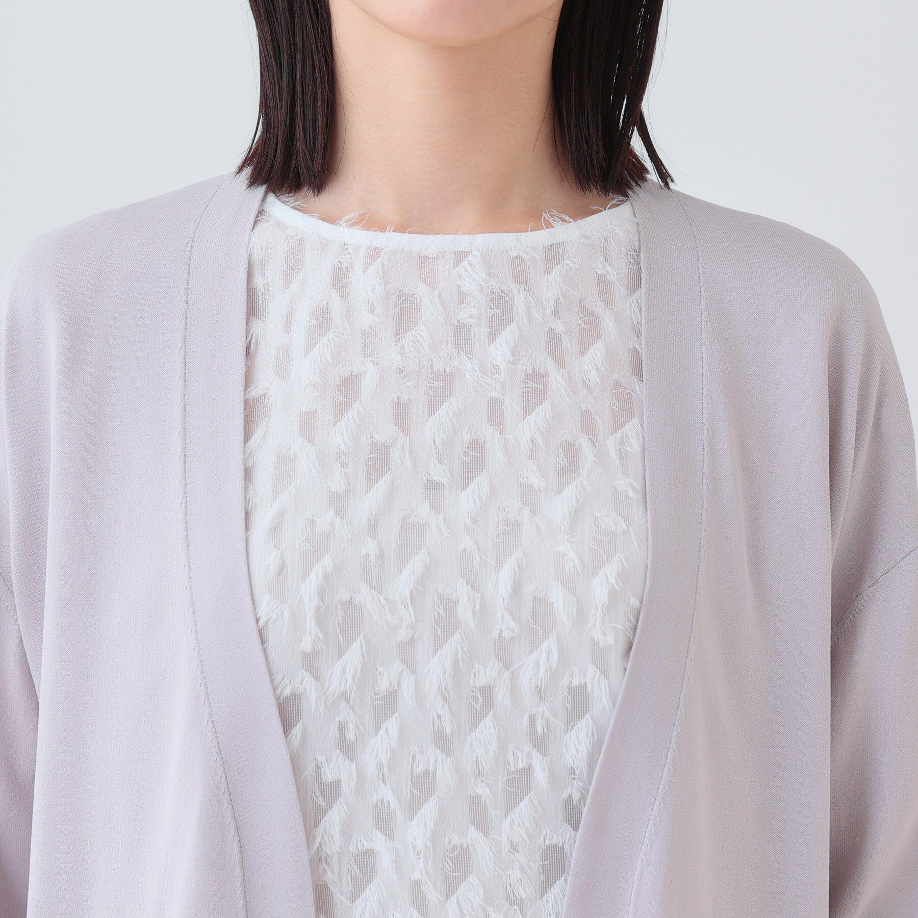 INDIVI「【洗える】大人ロングカーディガンニット」|カーディガン|