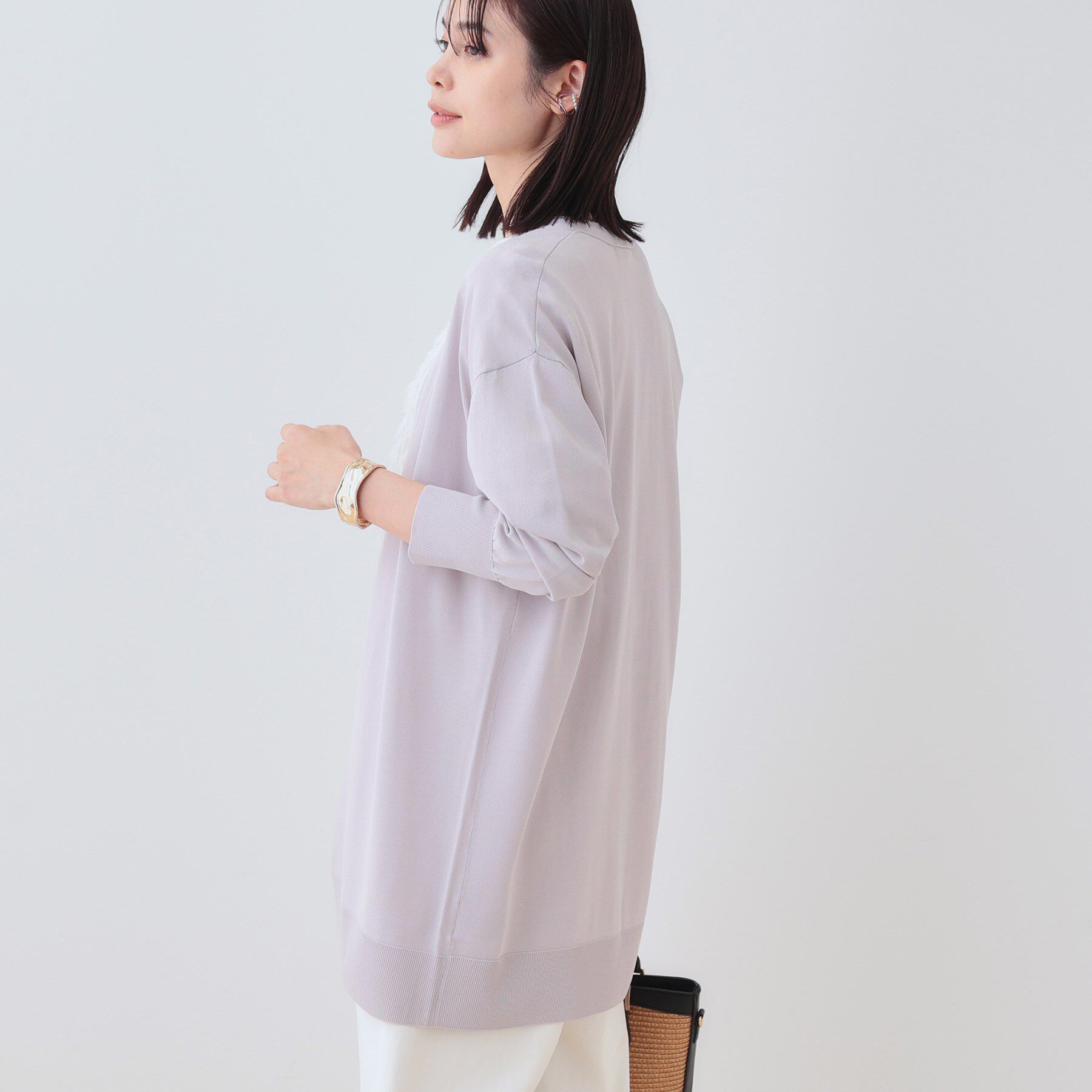 INDIVI「【洗える】大人ロングカーディガンニット」|カーディガン|