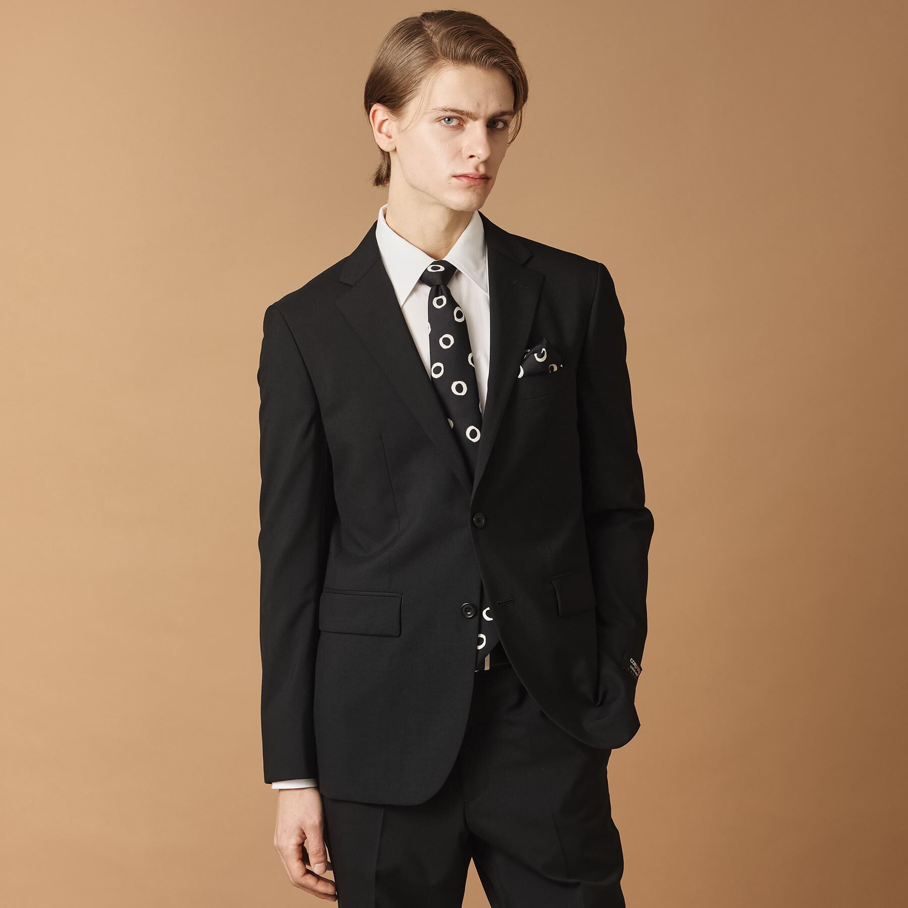 40CARATS&525「手書きサークルドットチーフ」|バンダナ・スカーフ|