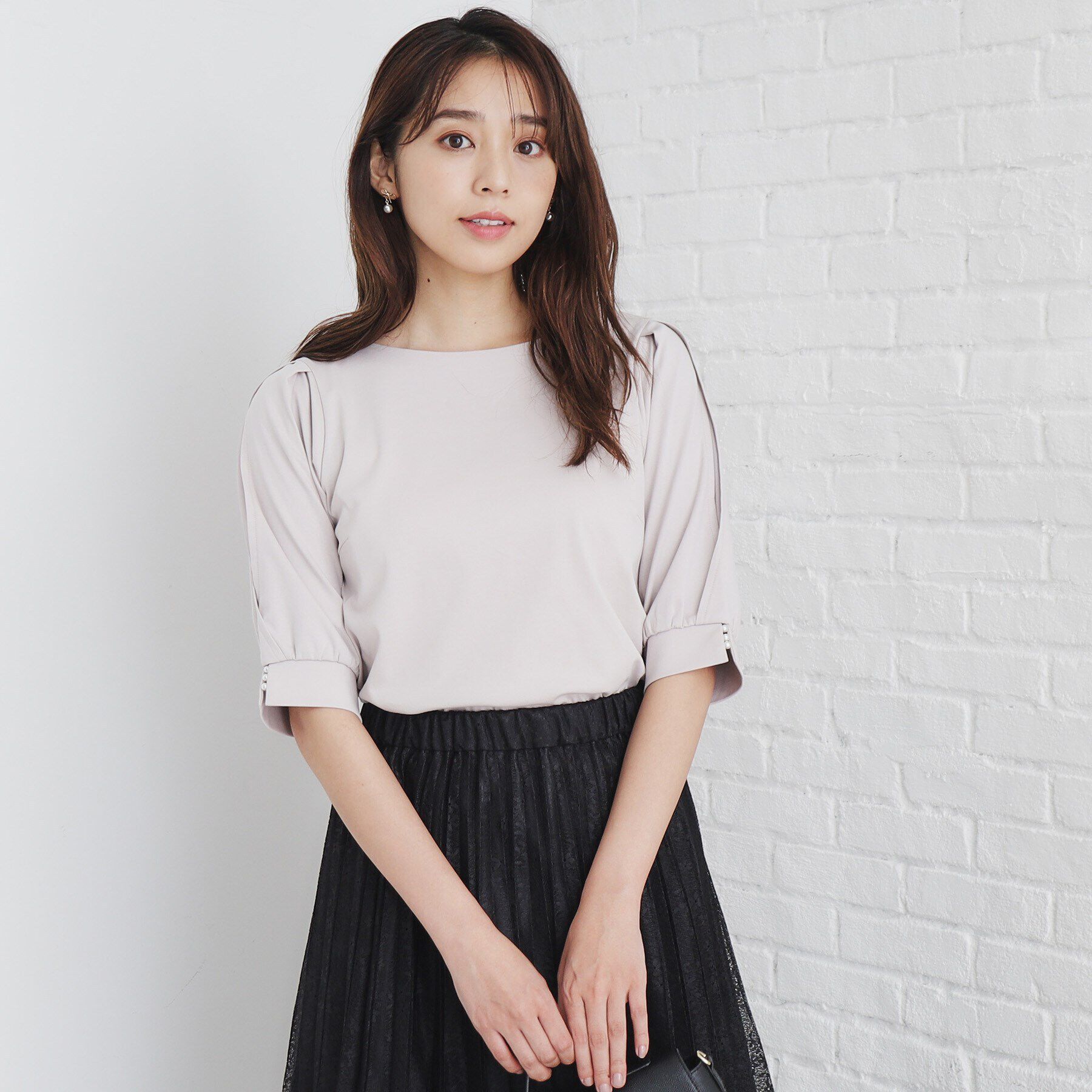 index「クールタッチラップスリーブトップス【洗濯機洗い可/接触冷感】」|Tシャツ・カットソー|