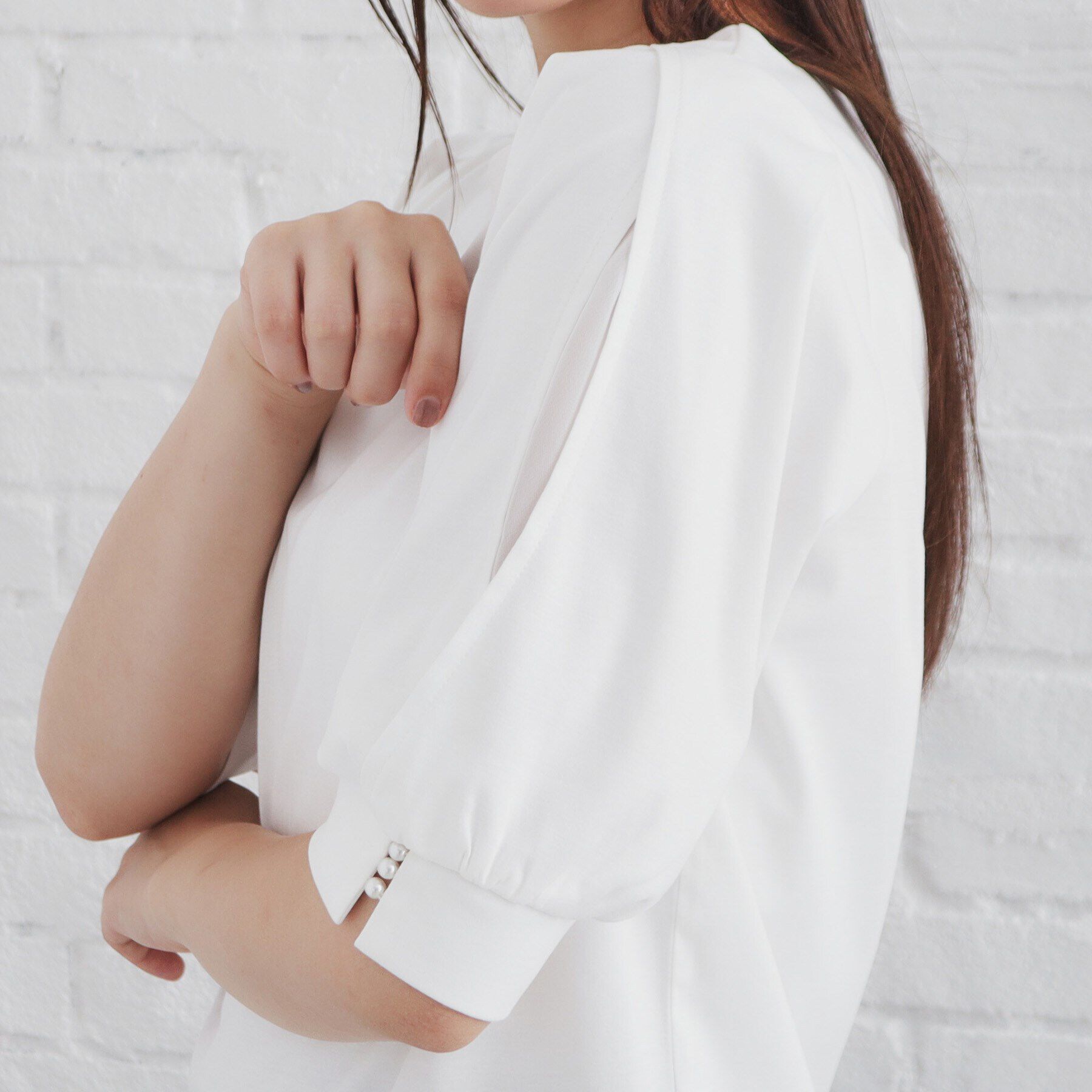 index「クールタッチラップスリーブトップス【洗濯機洗い可/接触冷感】」|Tシャツ・カットソー|