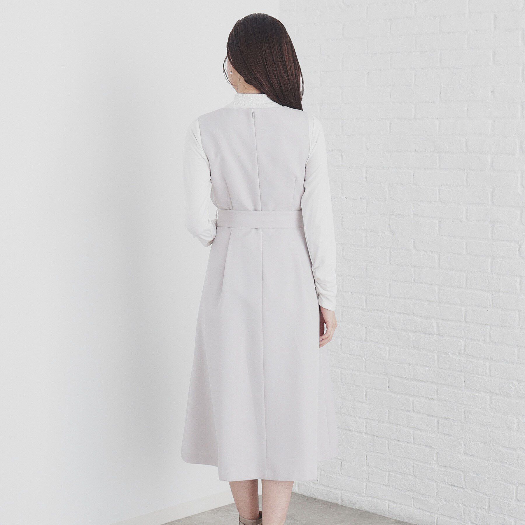 index「《andGIRL掲載》トレンチコート風ジャンパスカート【洗濯機洗い可/防シワ】」|ワンピース|