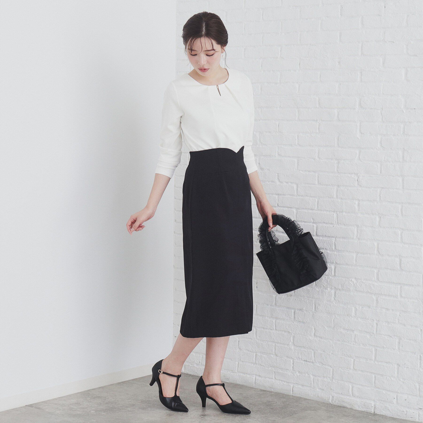 index「ストレッチハートウエストタイトスカート【洗濯機洗い可/防シワ】」|スカート|