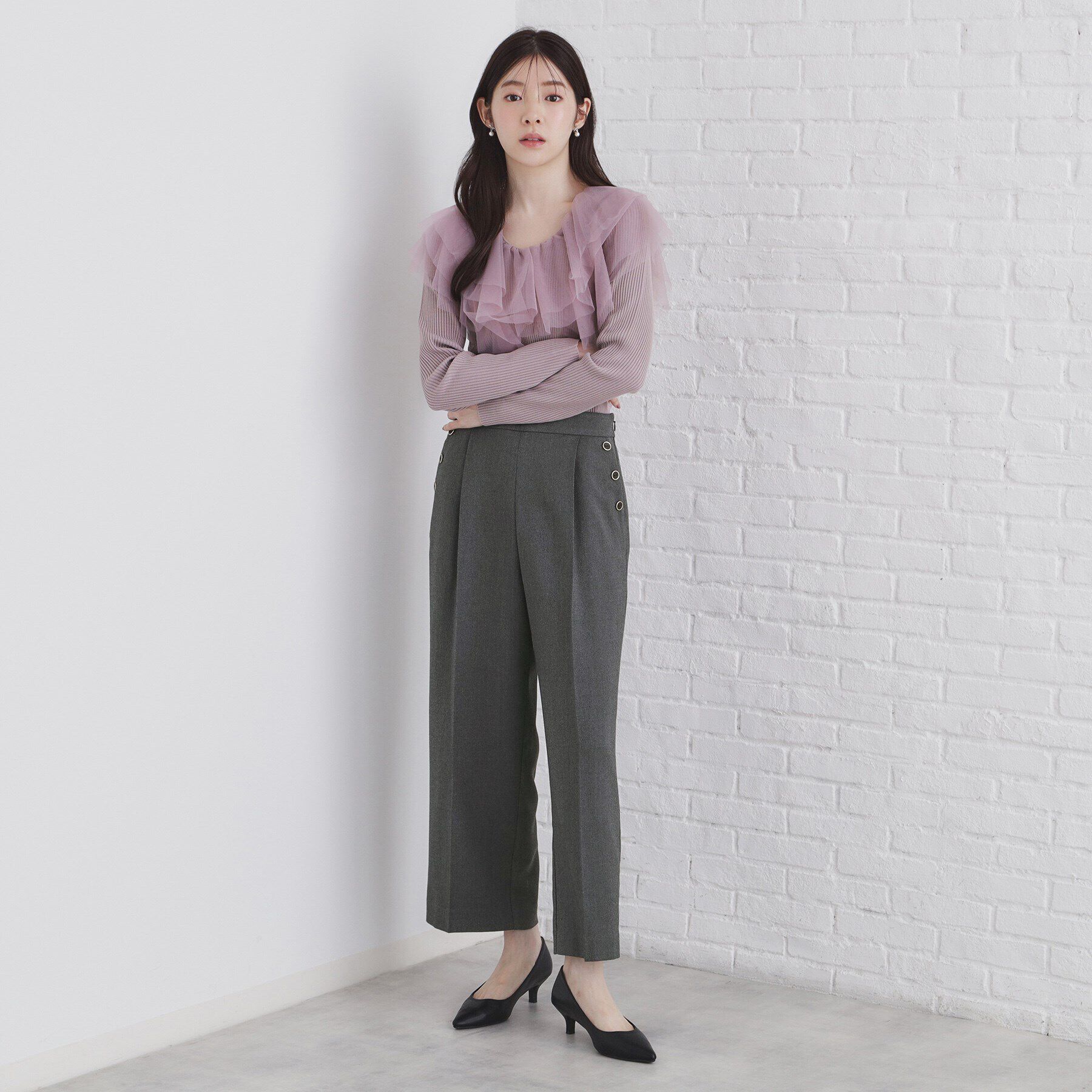 index「《BAILA掲載》ストレッチマリンワイドパンツ/セットアップ対応【洗濯機洗い可/イージーアイロン】」|その他|