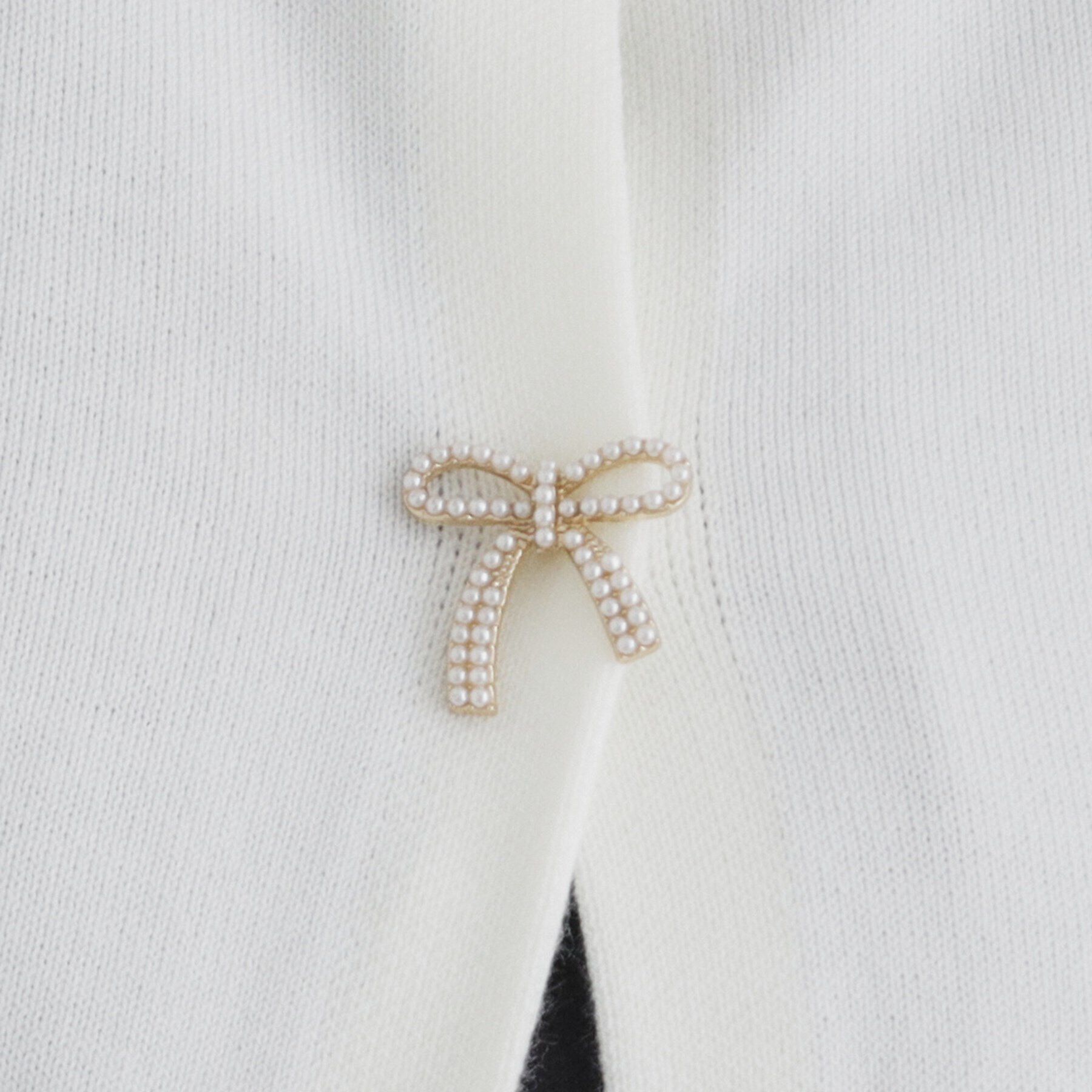 index「リボンパール調ビジューカーディガン【洗える】」|カーディガン|