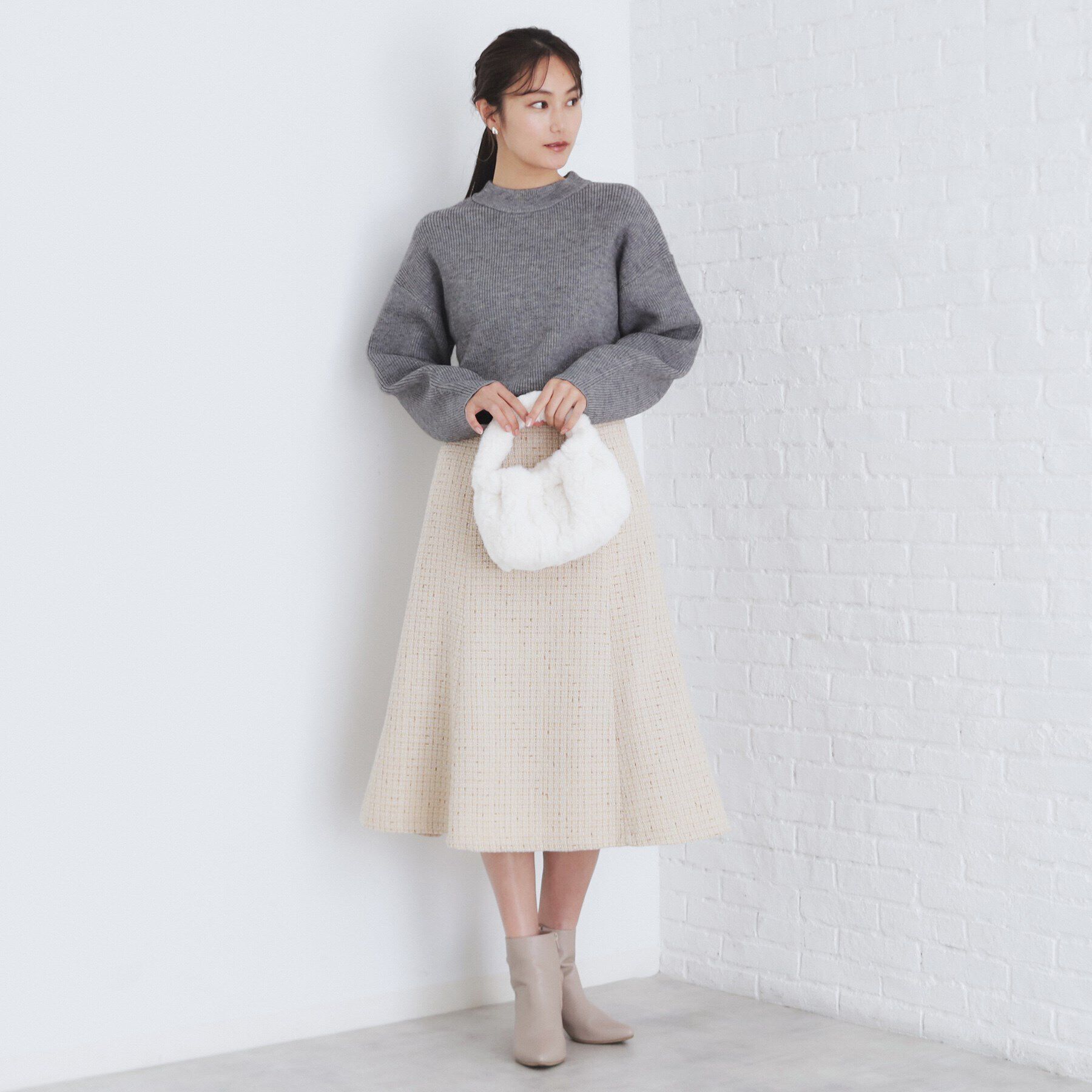 index「《6color/S-LLsize》片畦ハイネックニット【洗濯機洗い可】」|ニット・セーター|