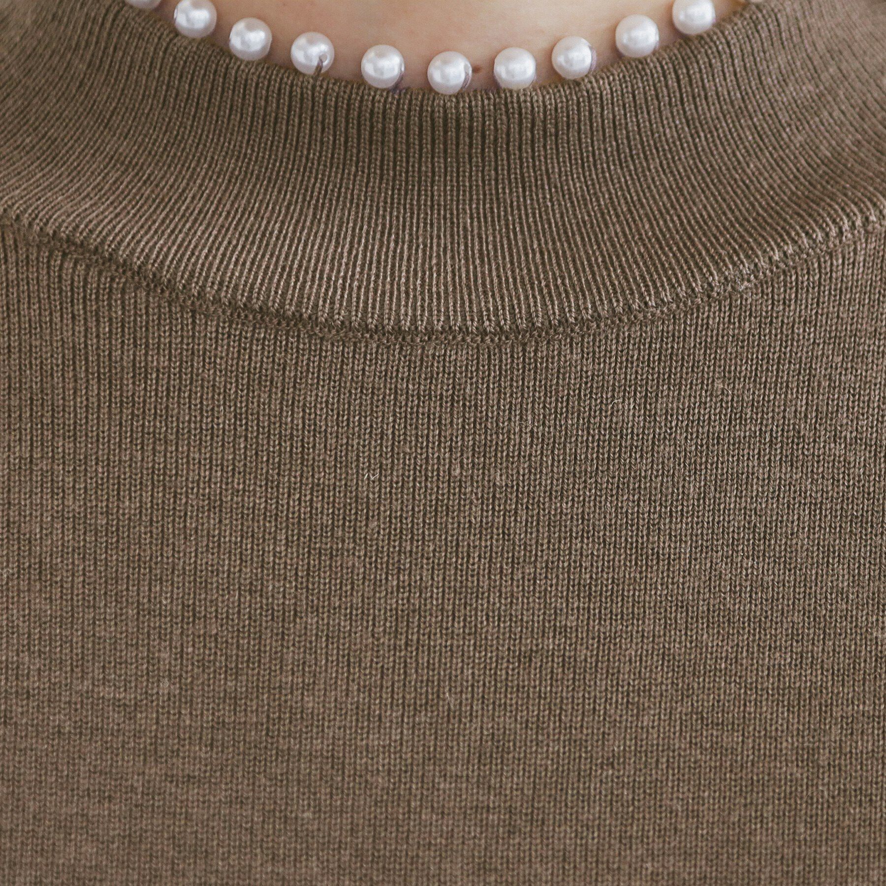 index「《美人百花掲載》パール調ハイネックニット/セットアップ対応【洗濯機可】」|ニット・セーター|