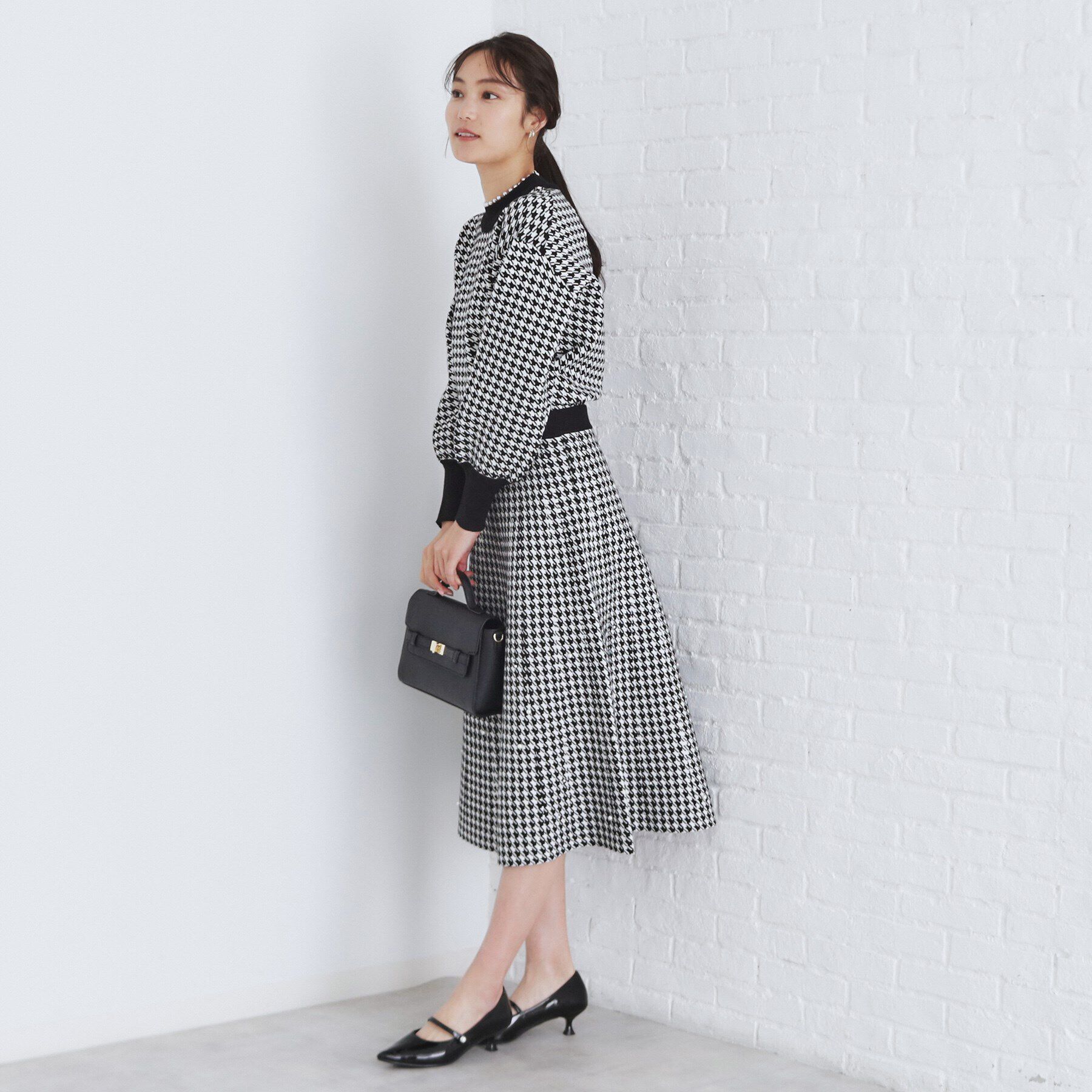 index「《美人百花掲載》パール調ハイネックニット/セットアップ対応【洗濯機可】」|ニット・セーター|