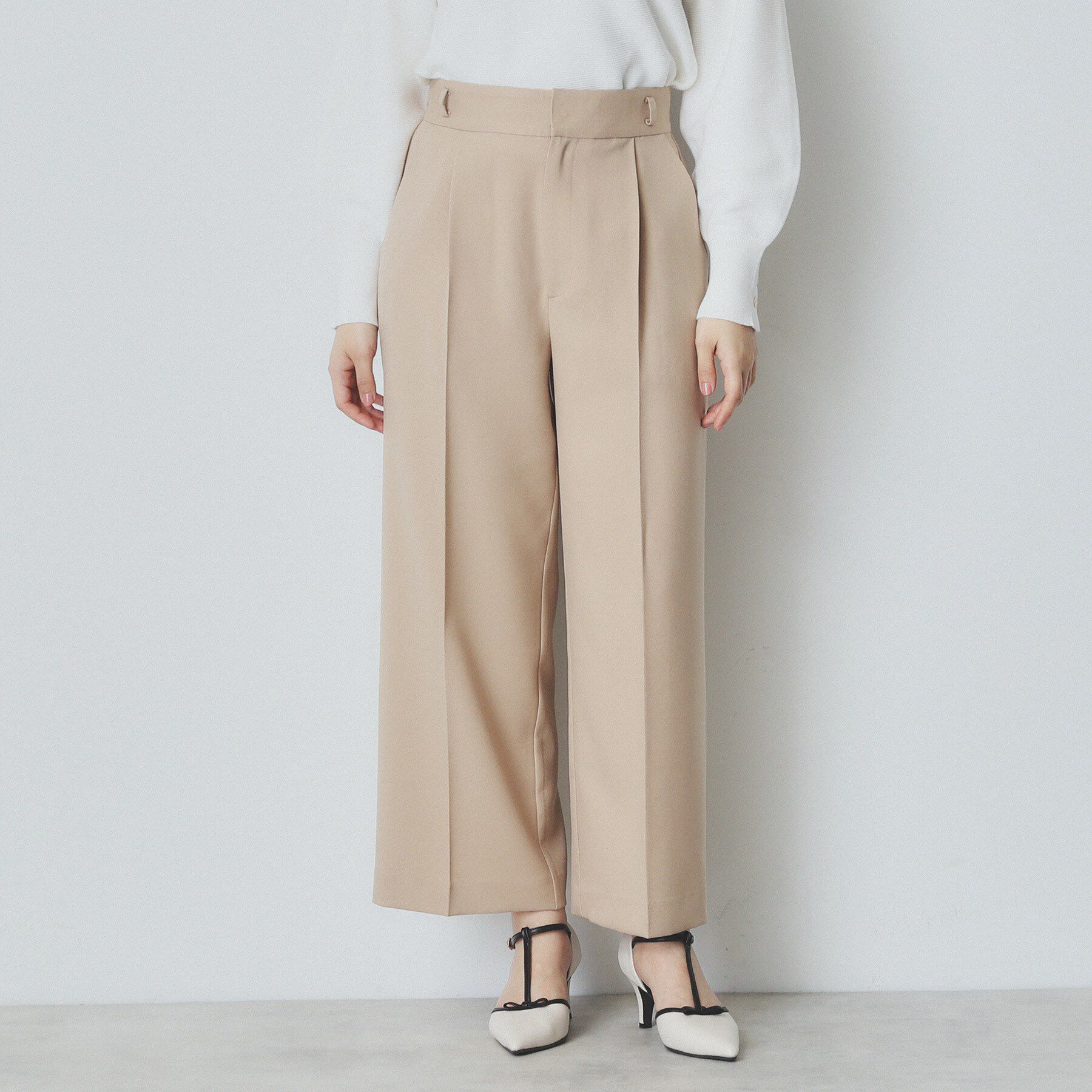 index「ソフトツイルタックワイドパンツ【洗濯機洗い可】」|その他|