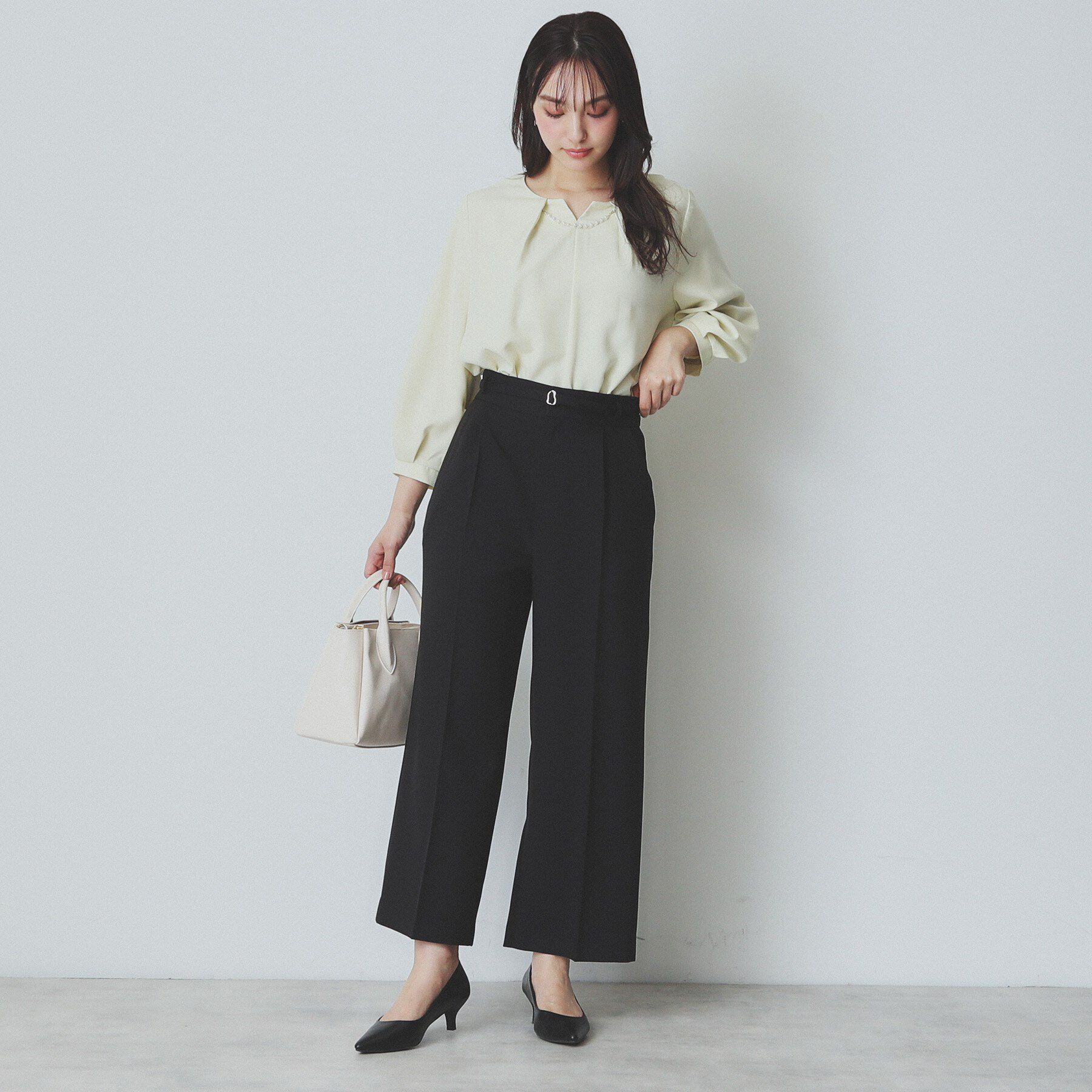 index「ソフトツイルタックワイドパンツ【洗濯機洗い可】」|その他|