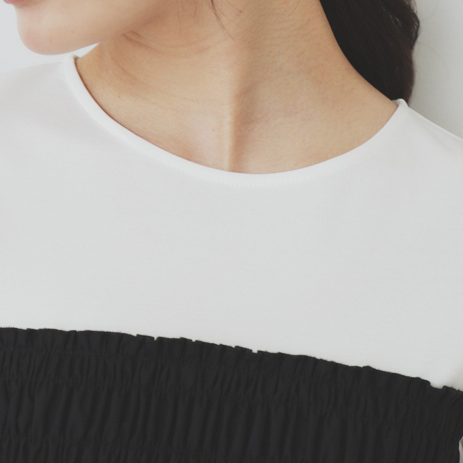 index「シャーリングドッキングペプラムトップス【洗濯機洗い可】」|Tシャツ・カットソー|