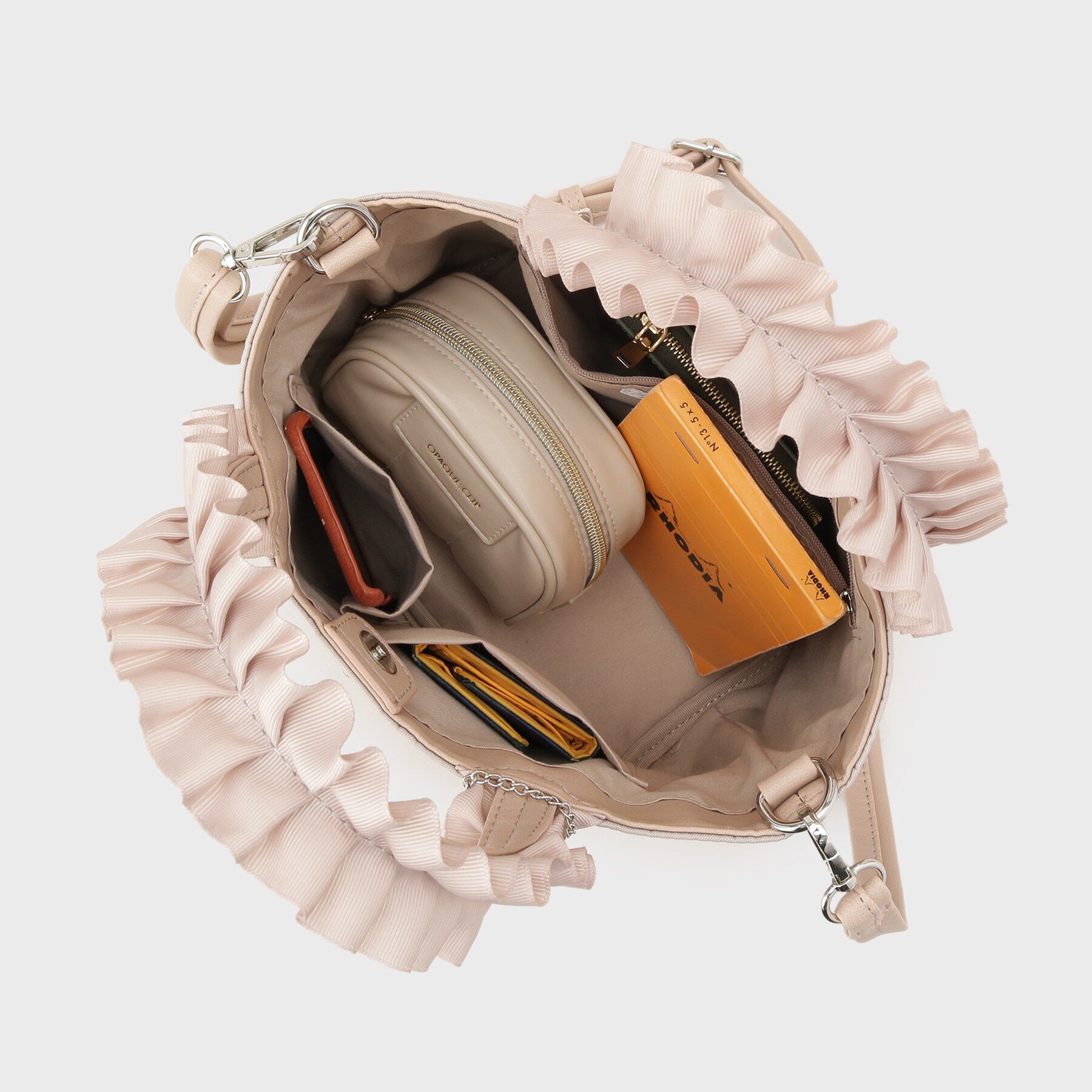 index「持ち手フリルビジューミドルトートバッグ【2WAY】」|トートバッグ|