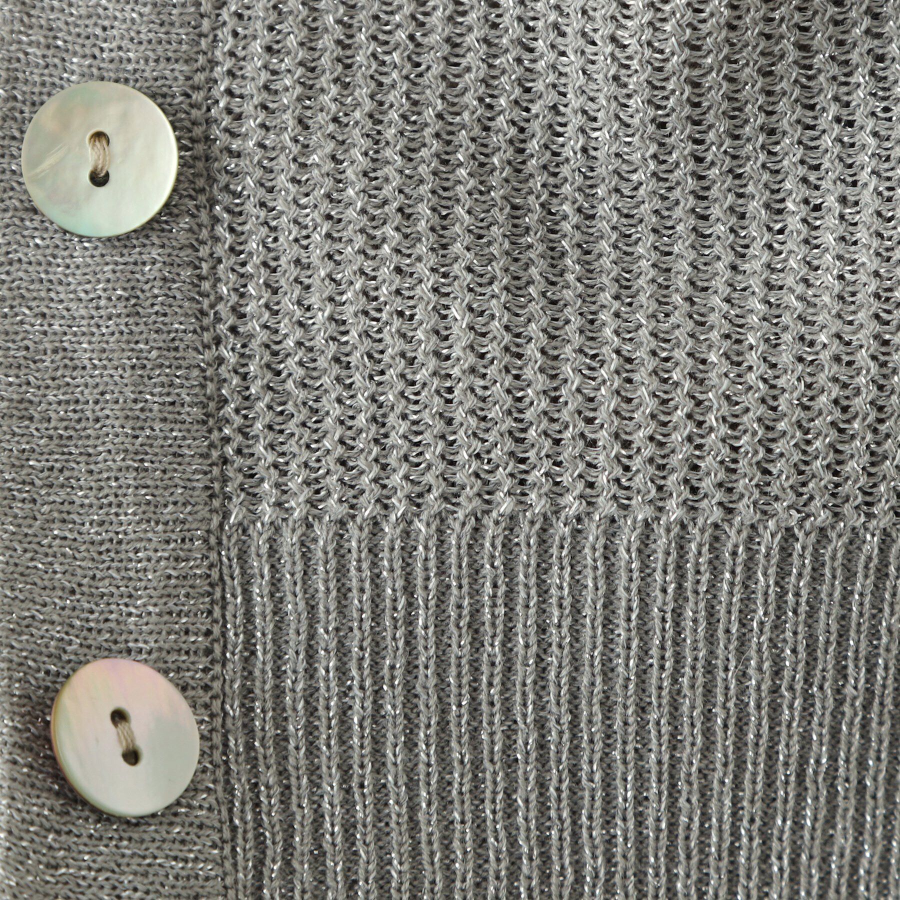 OPAQUE.CLIP「ラメメッシュVネックニットカーディガン【洗濯機洗い可/抗ピル】」|カーディガン|