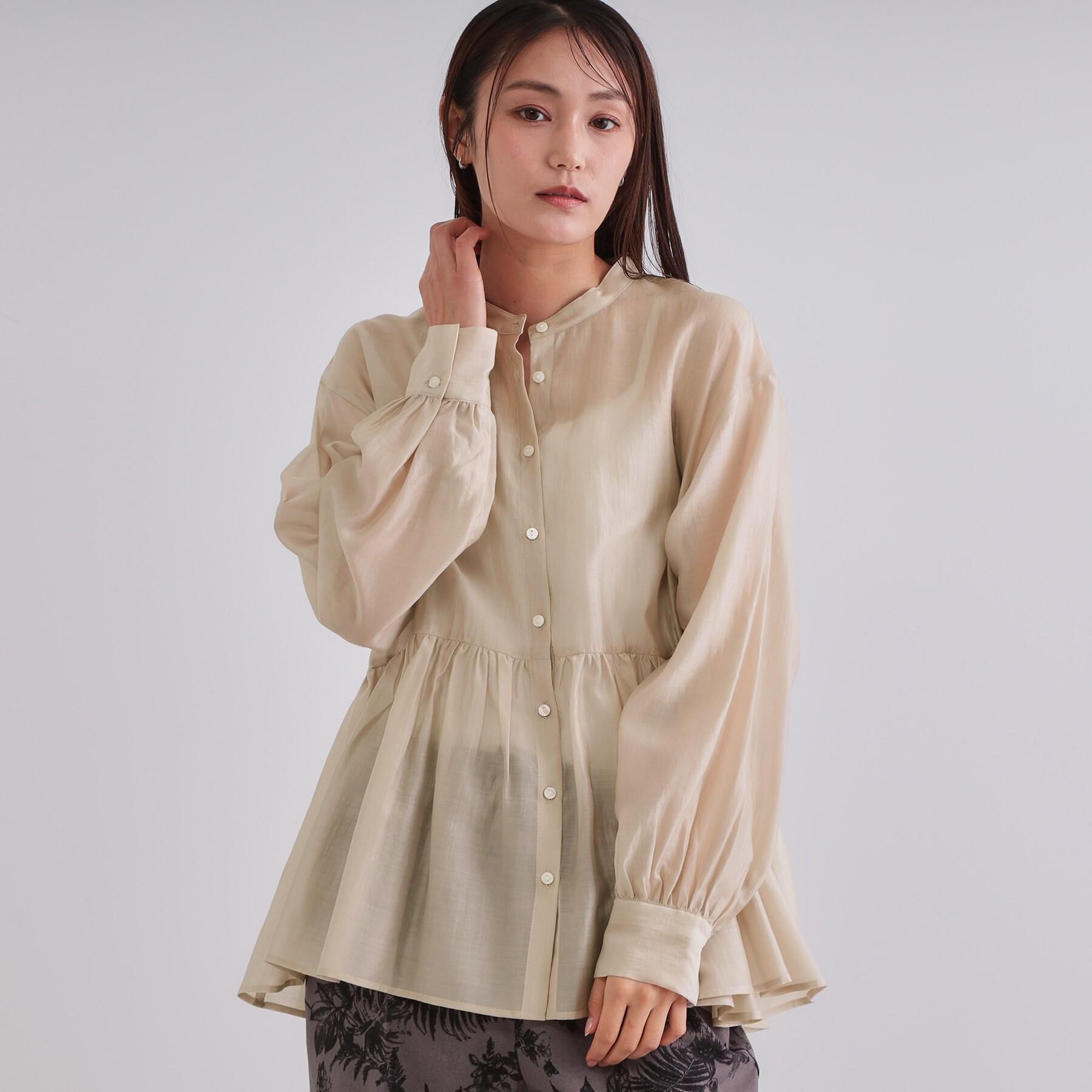 OPAQUE.CLIP「シアーペプラムブラウス【洗濯機洗い可】」|シャツ・ブラウス|
