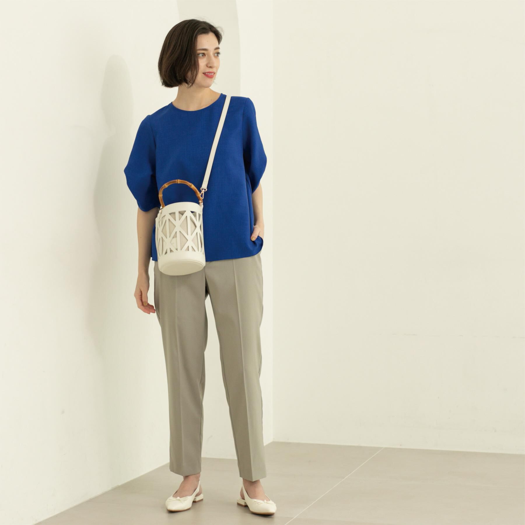 OPAQUE.CLIP「ストレッチリネンライク美脚テーパードパンツ【洗濯機洗い可/吸水速乾】」|その他|