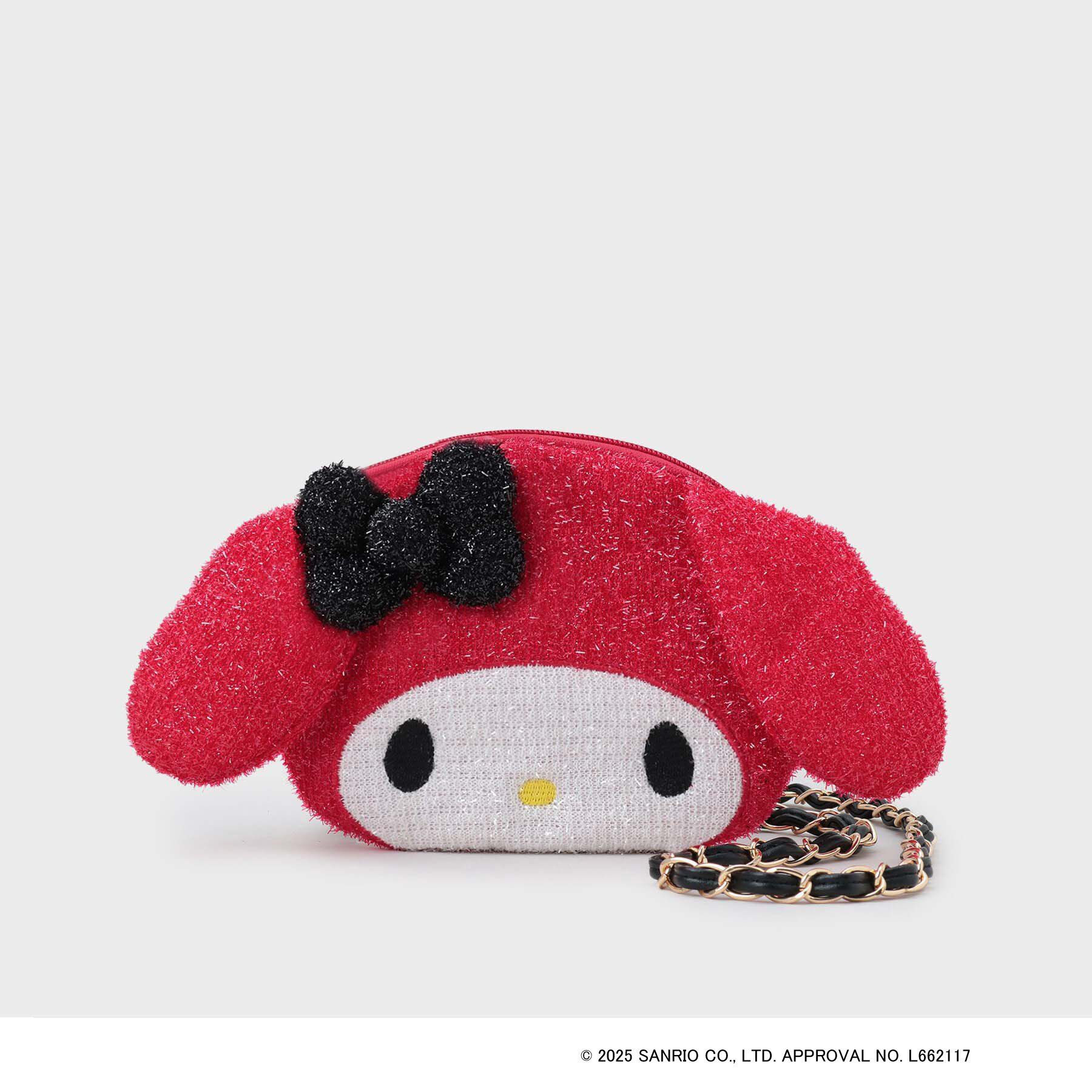 OPAQUE.CLIP「【マイメロディ】たれ耳フェイス型2WAYキラキラミニショルダー」|ショルダー・メッセンジャー|レッド(063)