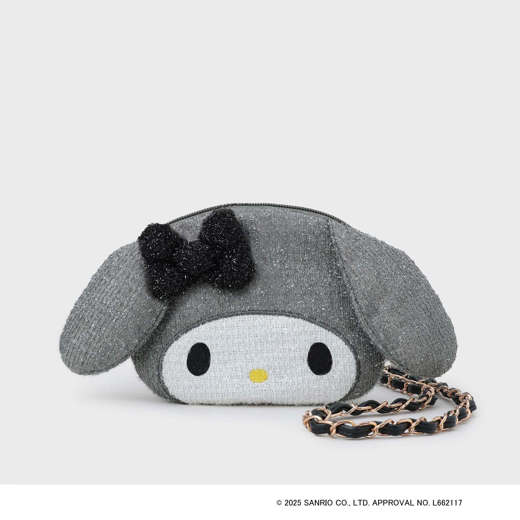 OPAQUE.CLIP「【マイメロディ】たれ耳フェイス型2WAYキラキラミニショルダー」|ショルダー・メッセンジャー|グレー(812)