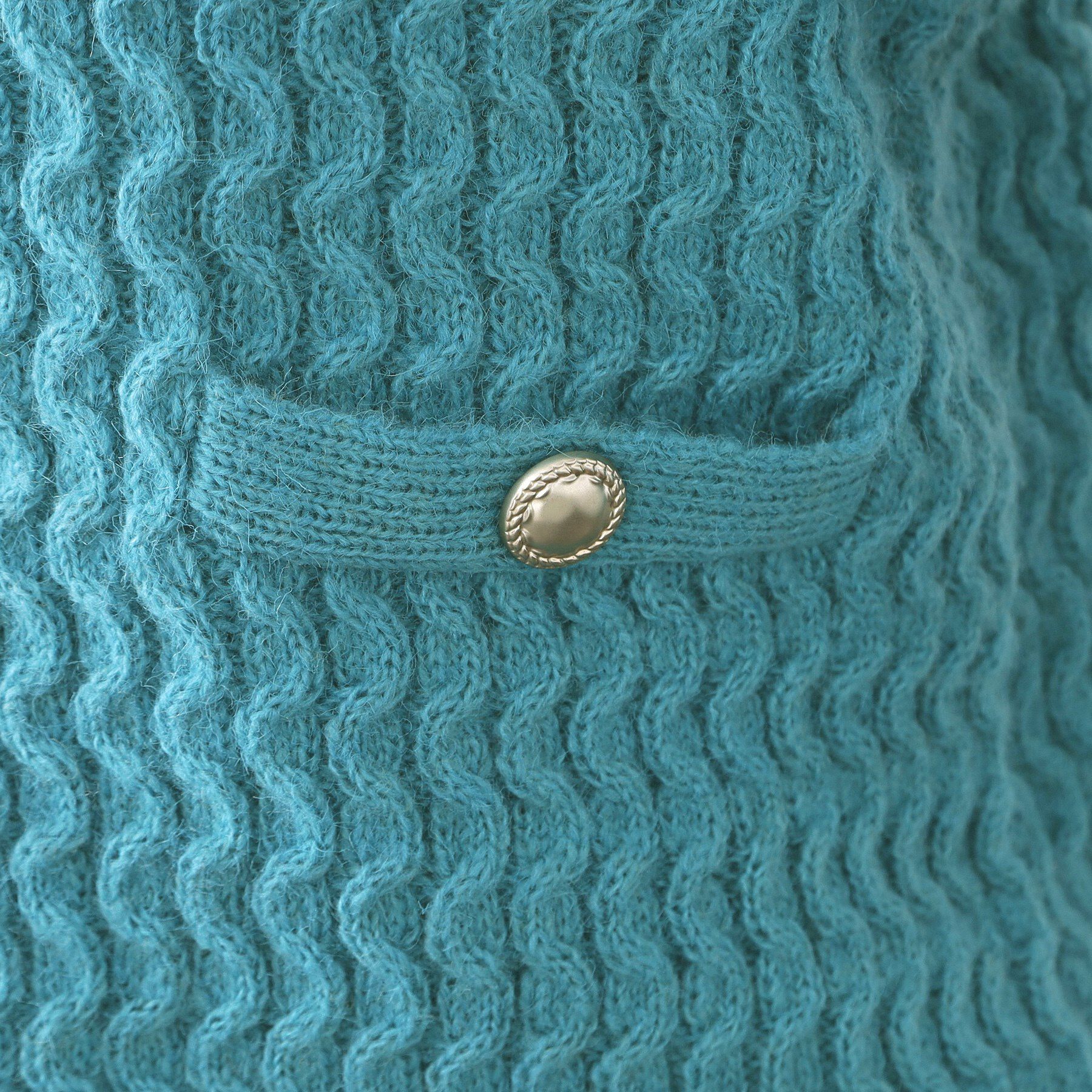 OPAQUE.CLIP「モヘヤタッチケーブル金ボタンカーディガン【洗濯機OK】」|カーディガン|