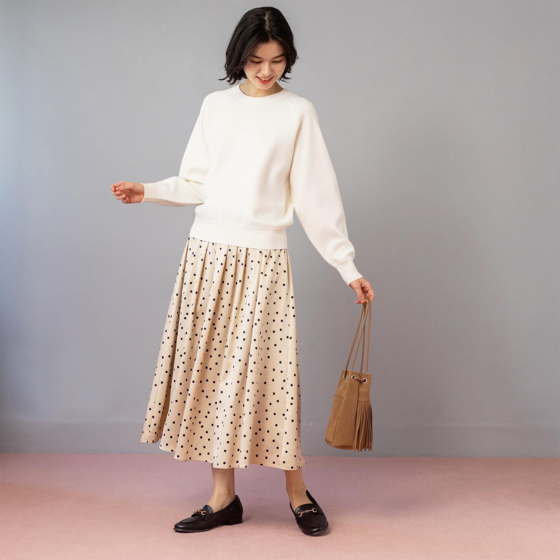 OPAQUE.CLIP「カラードットフレアスカート【洗濯機OK】」|スカート|