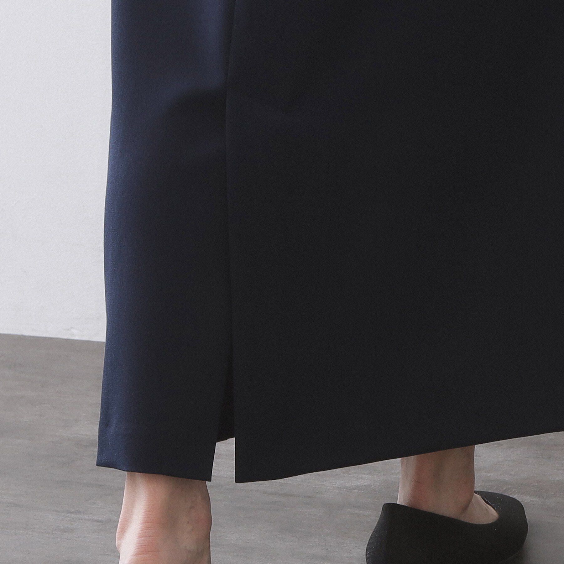 OPAQUE.CLIP「ボーダーリブ使いナロースカート【洗濯機OK】」|スカート|