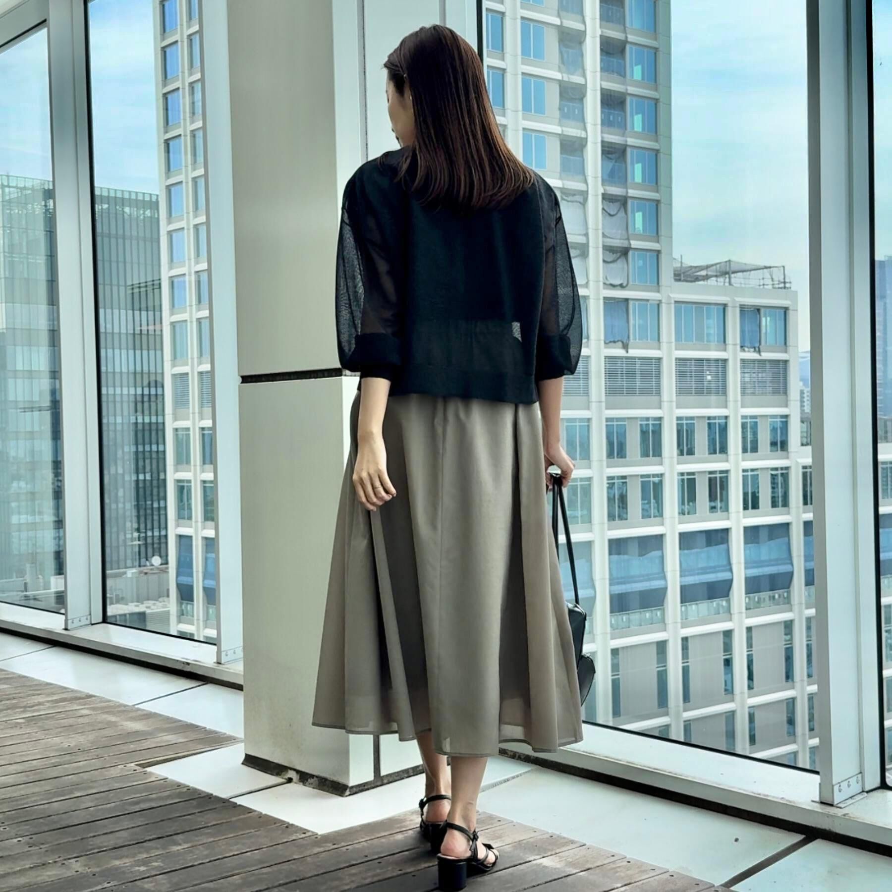 Couture broach「【きれいめ・シアー・通勤】パレットボイルロングスカート」|スカート|