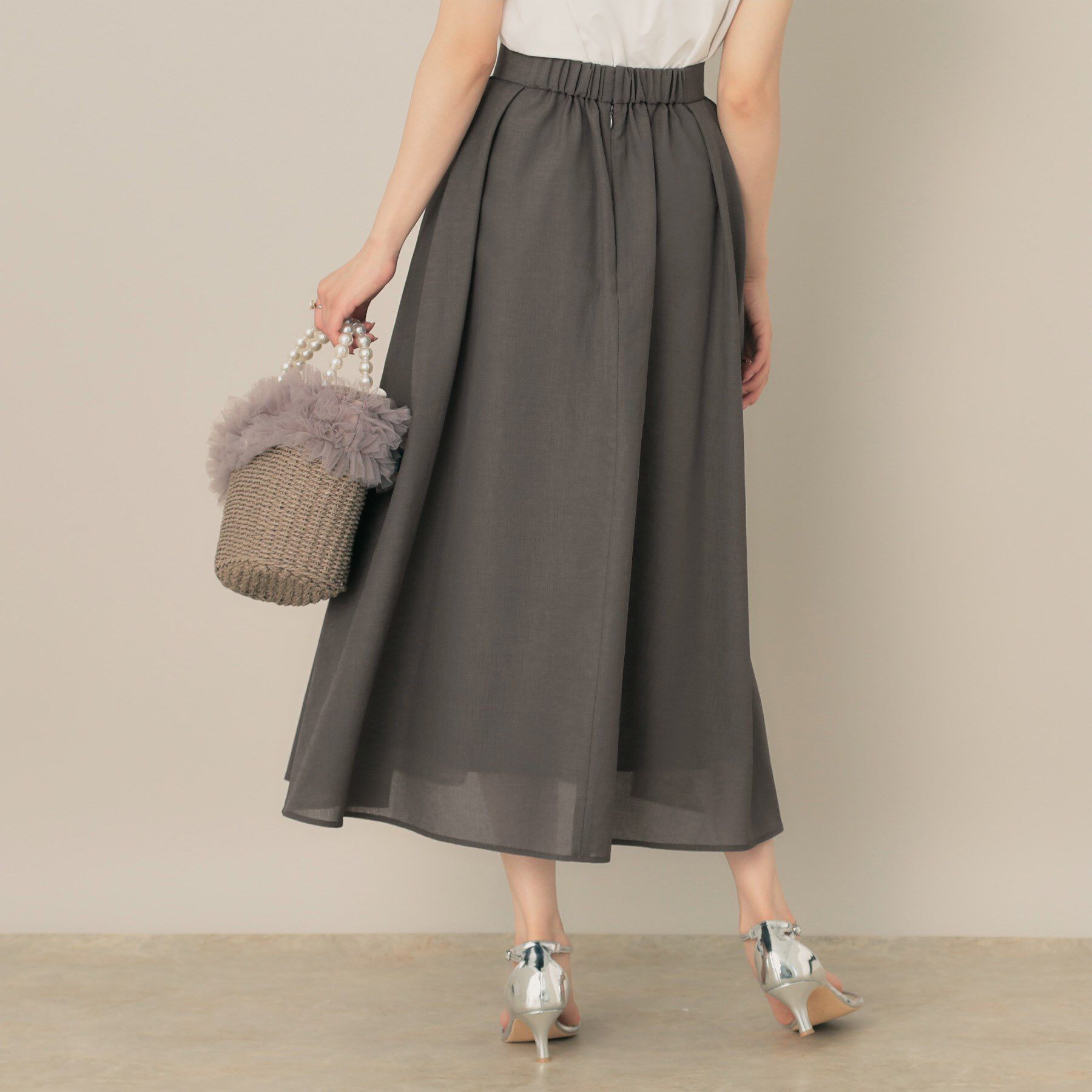 Couture broach「【きれいめ・シアー・通勤】パレットボイルロングスカート」|スカート|
